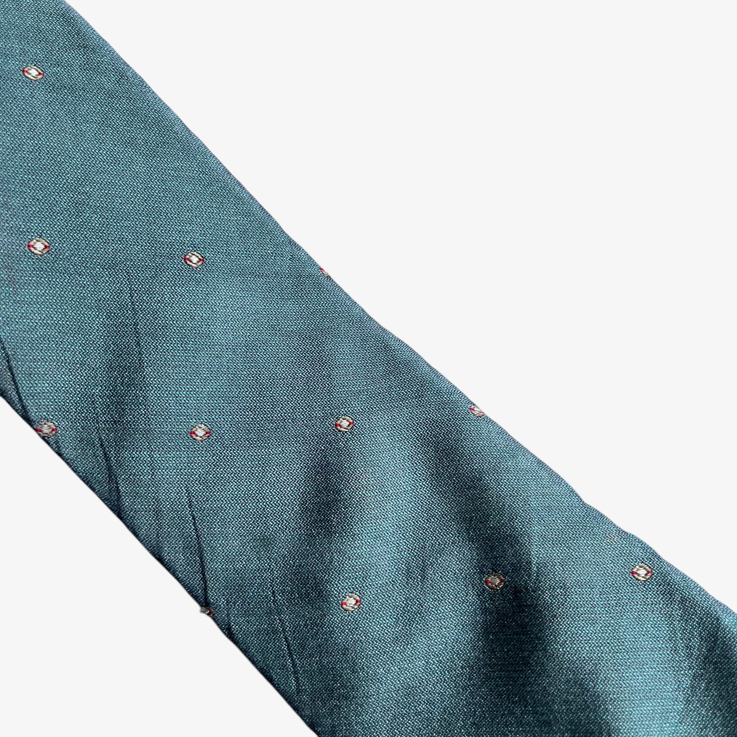Oscar De La Renta Vintage 90s Oscar De La Renta Geometric Blue Silk Tie Size ONE SIZE - 3 Thumbnail