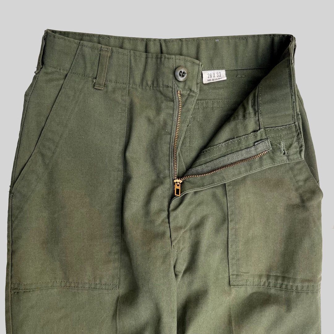 Vintage US Army 1981 80s Vintage 507 W26 Fatigue Military Trousers Size 26" / US 2 / IT 38 - 3 Thumbnail