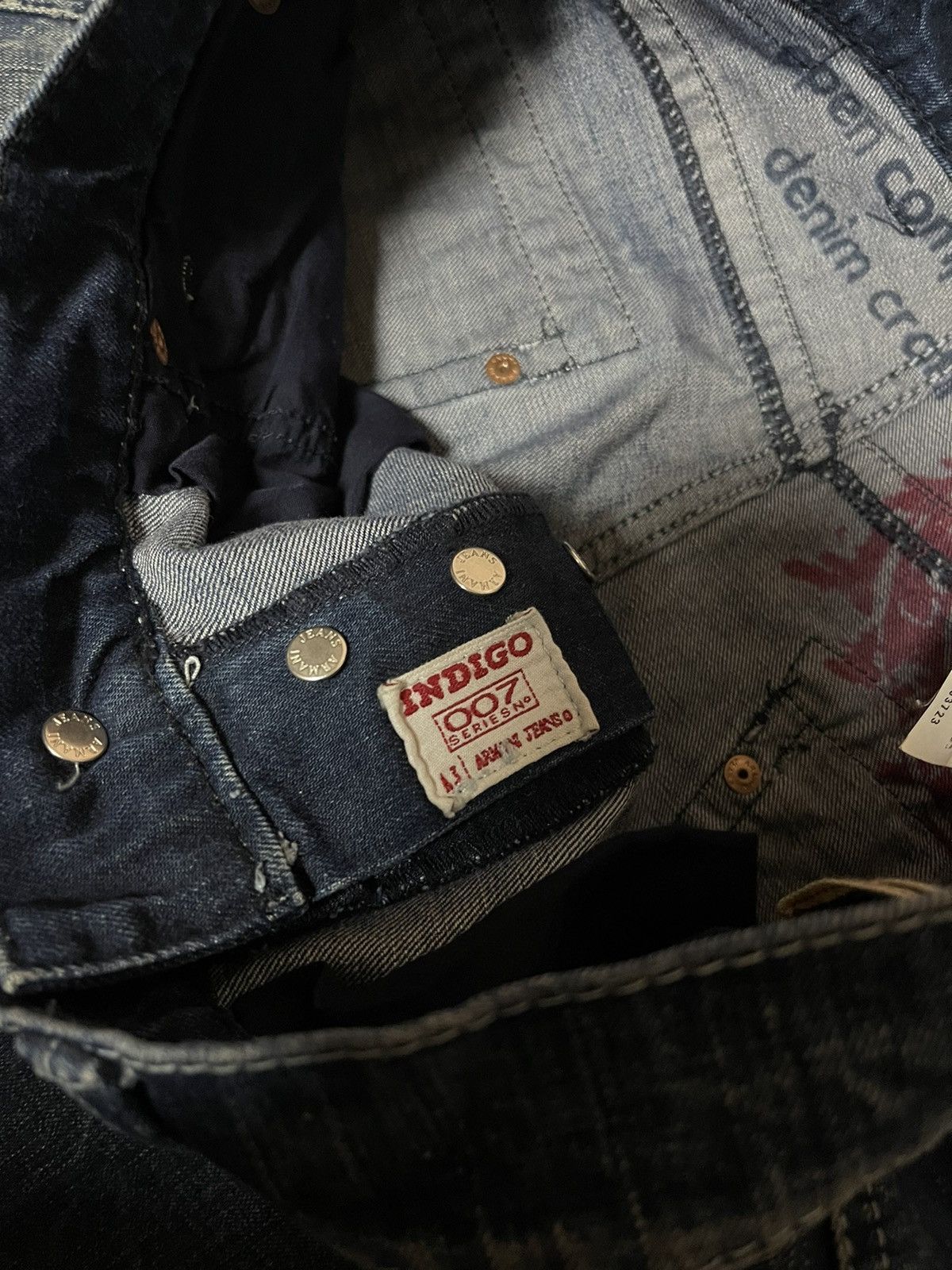Armani Armani Jeans Vintage Indigo Blue Denim Zipper Pocket Jeans Size US 32 / EU 48 - 17 Thumbnail