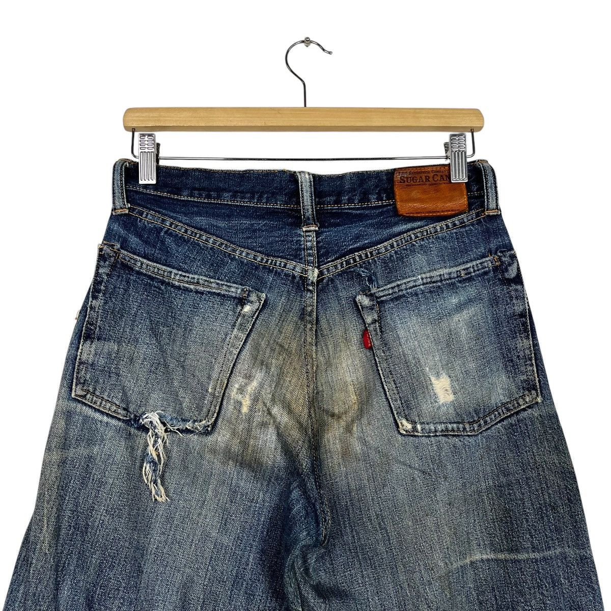 Sugar Cane Vintage Sugar Cane Distressed Selvedge Denim Jeans Size US 30 / EU 46 - 8 Thumbnail