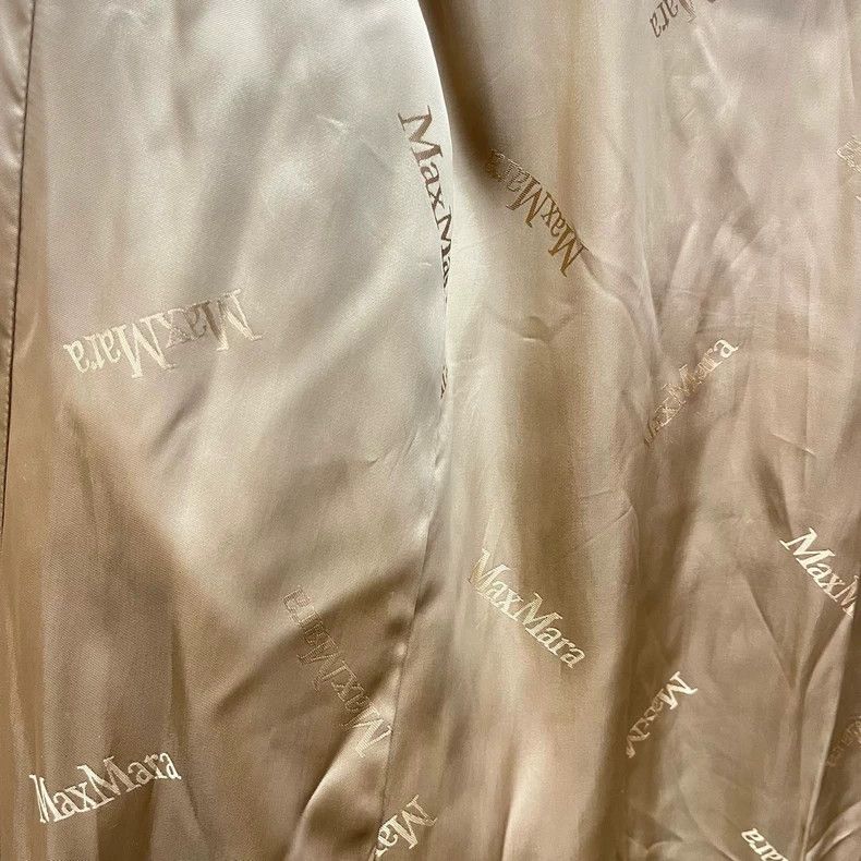 Max Mara Max Mara Camel Water Ripple Camel Fleece Belted Coat Size L / US 10 / IT 46 - 6 Thumbnail