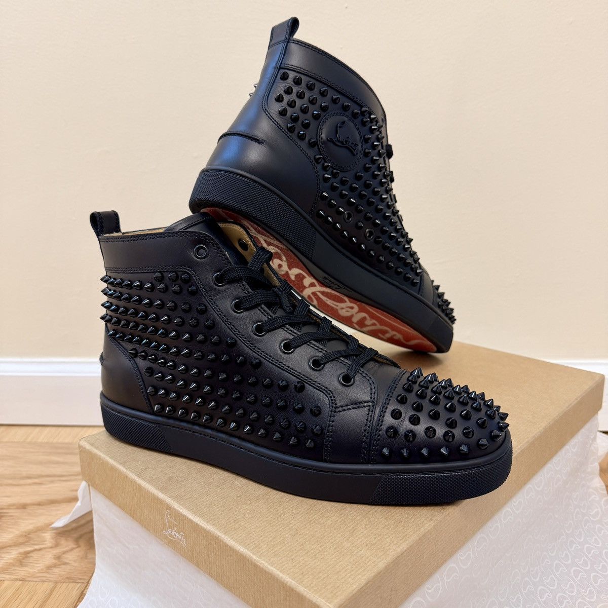 Christian Louboutin Christian Louboutin Hi Top Spike Sneakers Size US 10 / EU 43 - 1 Thumbnail