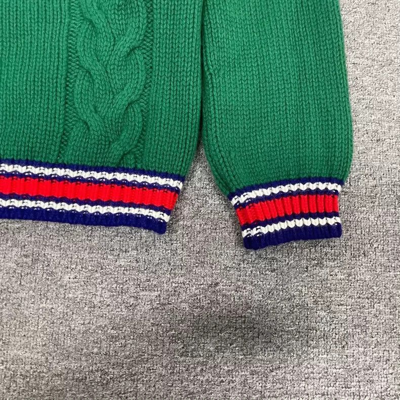 Gucci Gucci Green V-neck knitted sweater 2502-Nextarrow Size US M / EU 48-50 / 2 - 3 Thumbnail