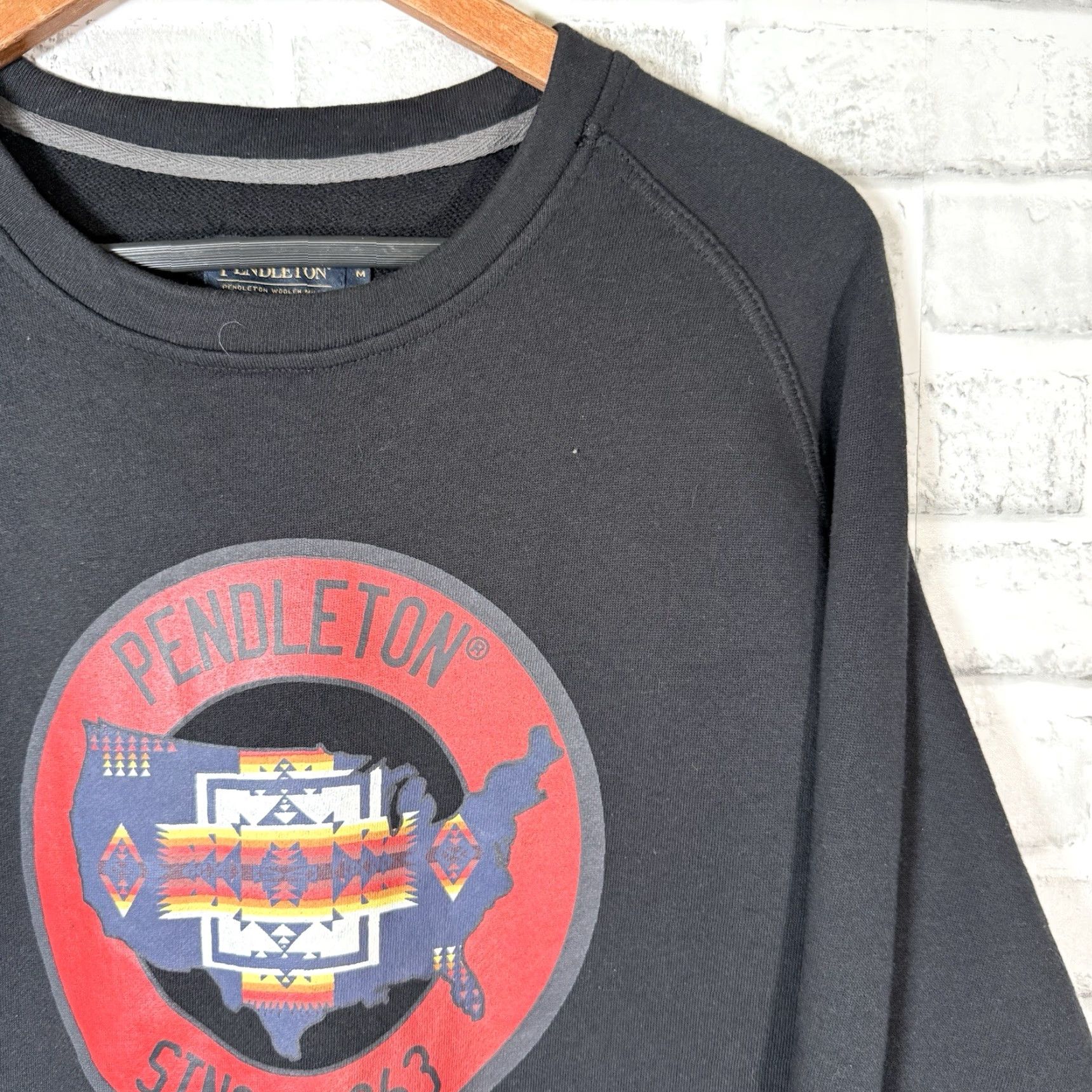 Pendleton Pendleton Sweatshirt Long Sleeve Graphic Pullover Mens M Black Size US M / EU 48-50 / 2 - 2 Thumbnail