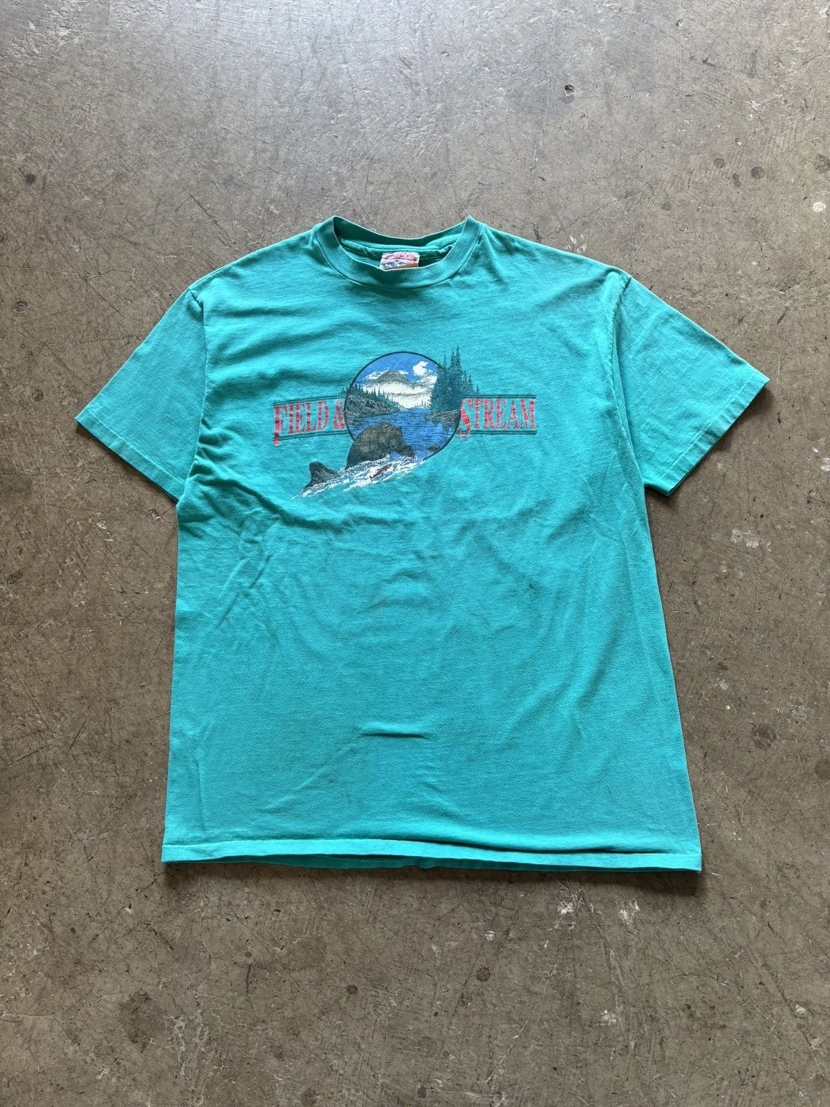 Vintage Vintage Field & Stream T Shirt Size US XL / EU 56 / 4 - 1 Thumbnail