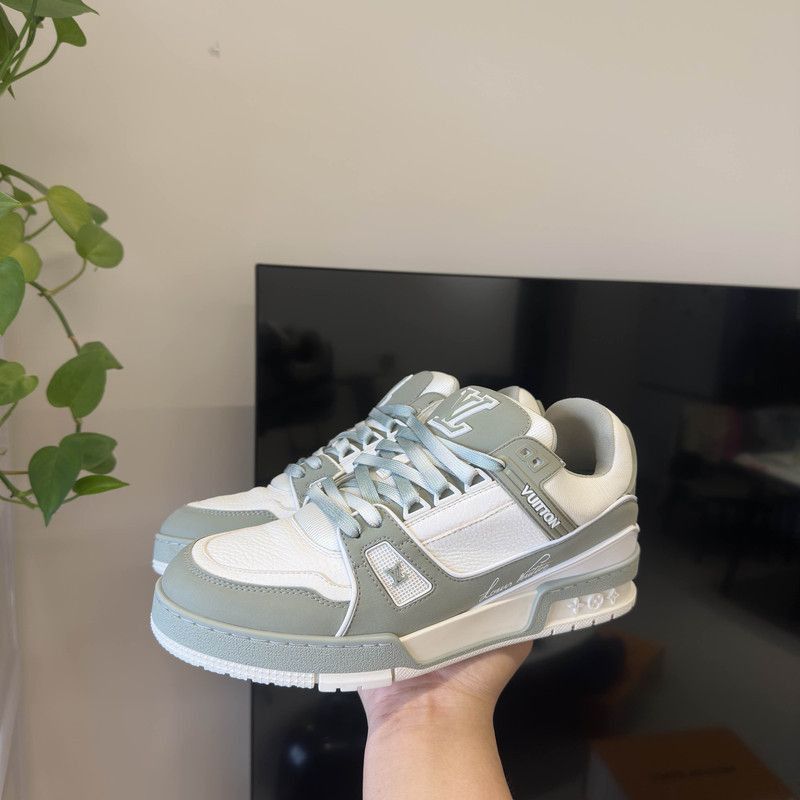 Louis Vuitton Louis Vuitton Low Top Trainer in Dark Green -2508 Size US 8.5 / EU 41-42 - 9 Thumbnail