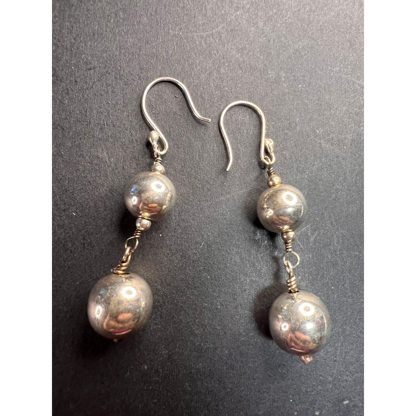 Other Vintage sterling silver graduated ball dangling earrings Size ONE SIZE - 15 Thumbnail