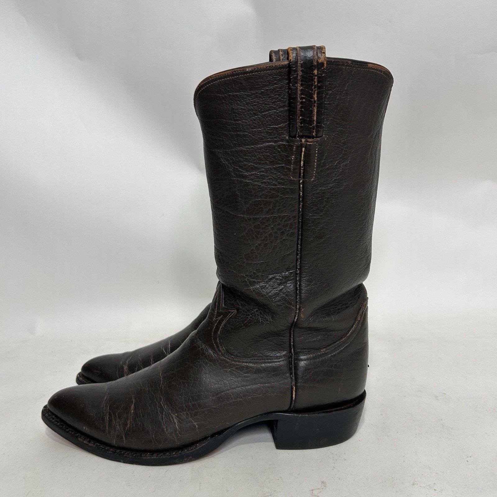 Tony Lama Tony Lama Gold Label Water Buffalo Cowboy Boots “Espresso” Size US 10.5 / EU 43-44 - 6 Thumbnail