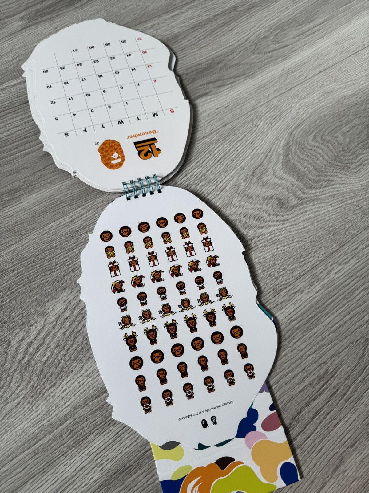Bape BAPE 2026 MULTI CAMO CALENDAR + 60 BABY MILO STICKERS Size ONE SIZE - 5 Thumbnail
