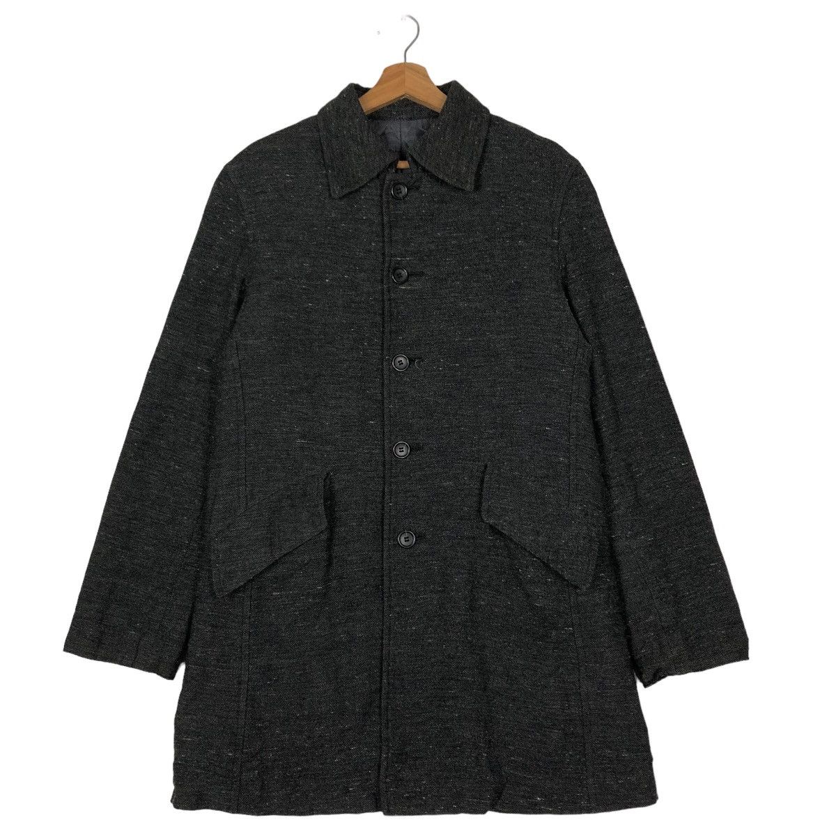 PPFM 🔥Vtg Wool Long Jacket Herringbone PPFM Japan Made Size US M / EU 48-50 / 2 - 1 Thumbnail