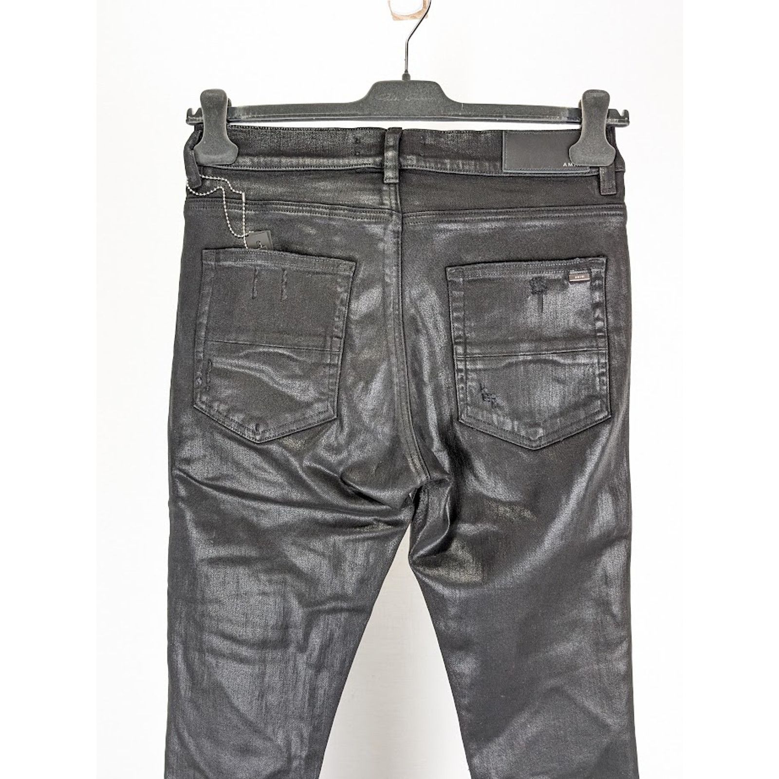Amiri o1rshd1 Q:2 / Coated MX1 Jeans in Black Size US 33 - 15 Thumbnail