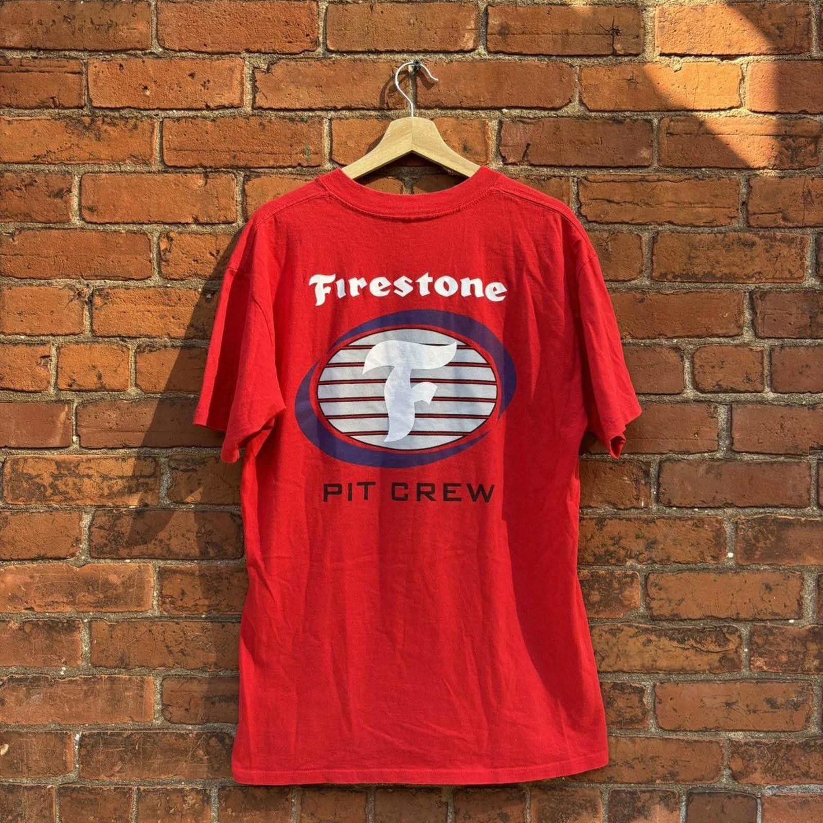Gildan vintage Firestone pit crew t shirt 90s/00s L Size US L / EU 52-54 / 3 - 4 Thumbnail