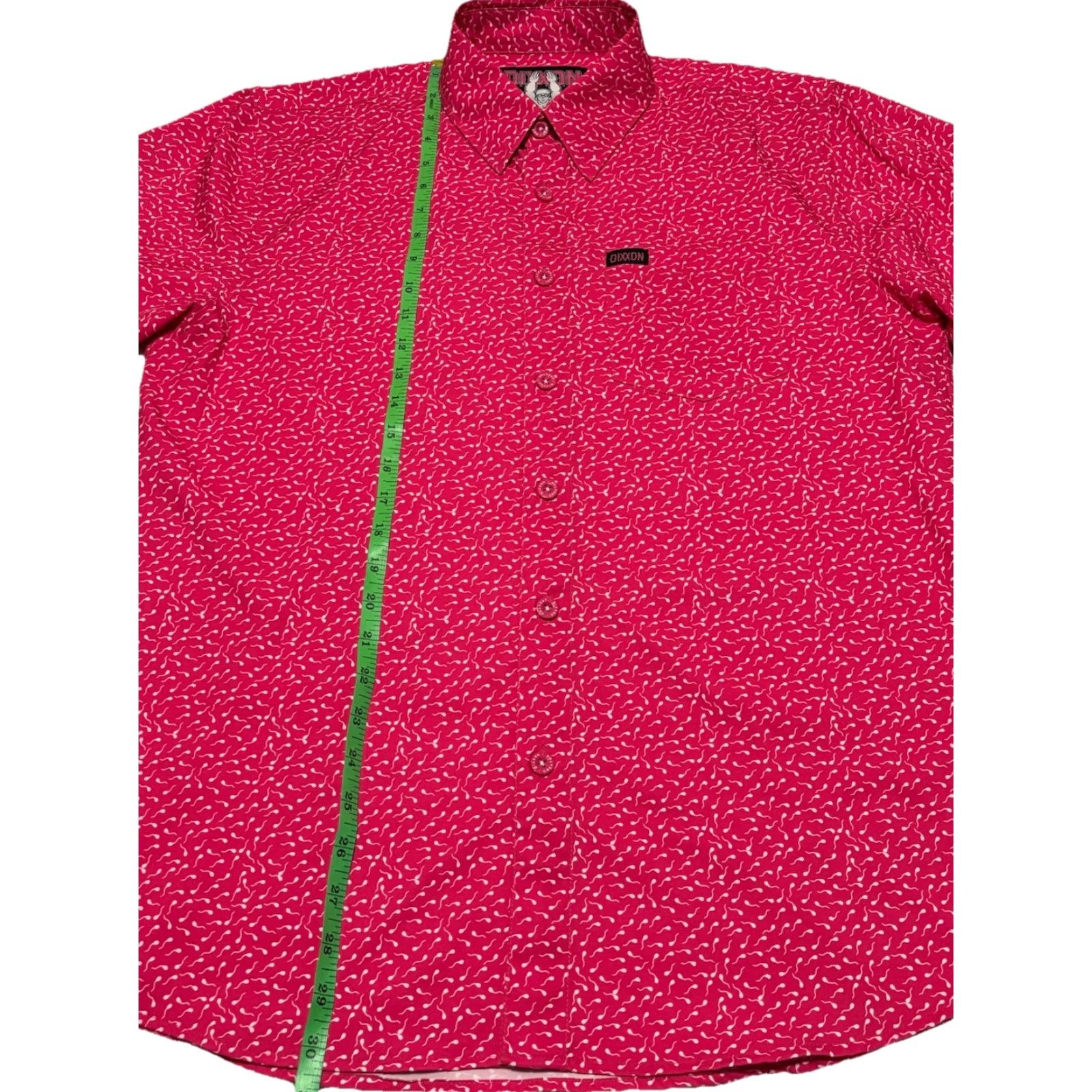 Dixxon Flannel Co The Creator Sperm Pink Party Shirt M Unisex Adults Button-Up Short Sleeve Colorful Beach Hawaiian Pattern