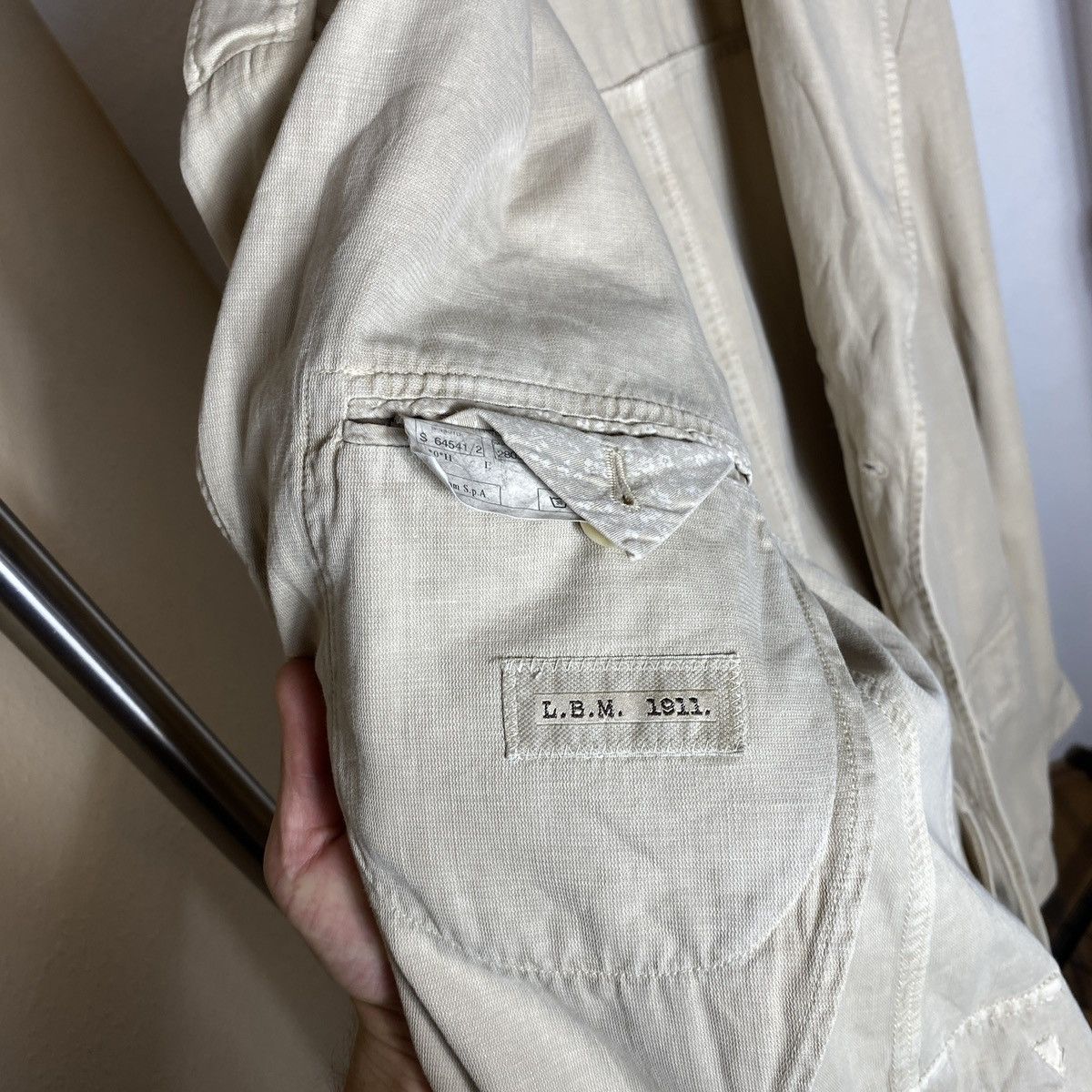 L.B.M. 1911 Cotton and Linen Blazer L.B.M 1911 Cream Size 48R - 3 Thumbnail