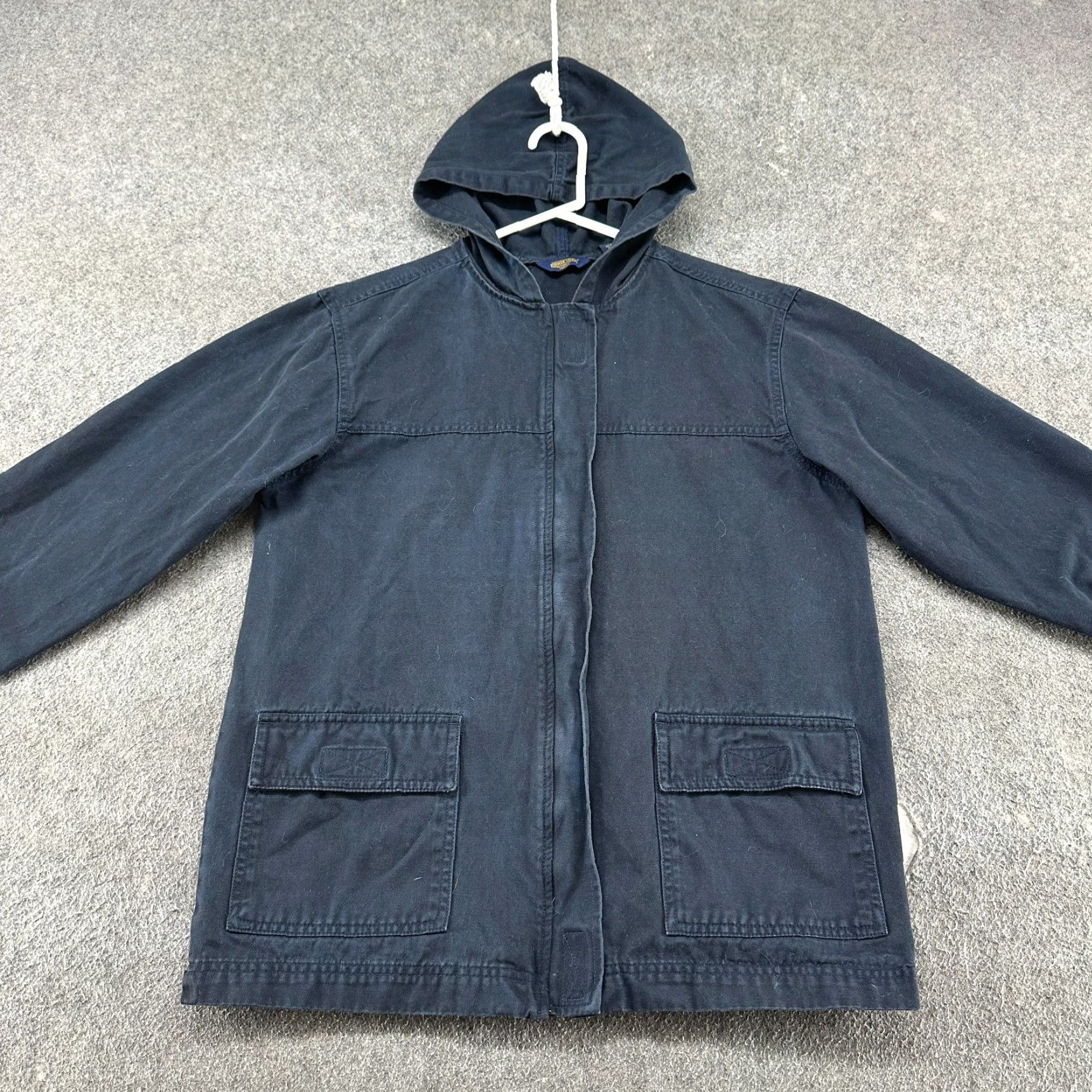 Vintage VINTAGE Shaver Lake Jacket Womens M Black Hooded Twill Cotton 90s Cim Size M / US 6-8 / IT 42-44 - 3 Thumbnail