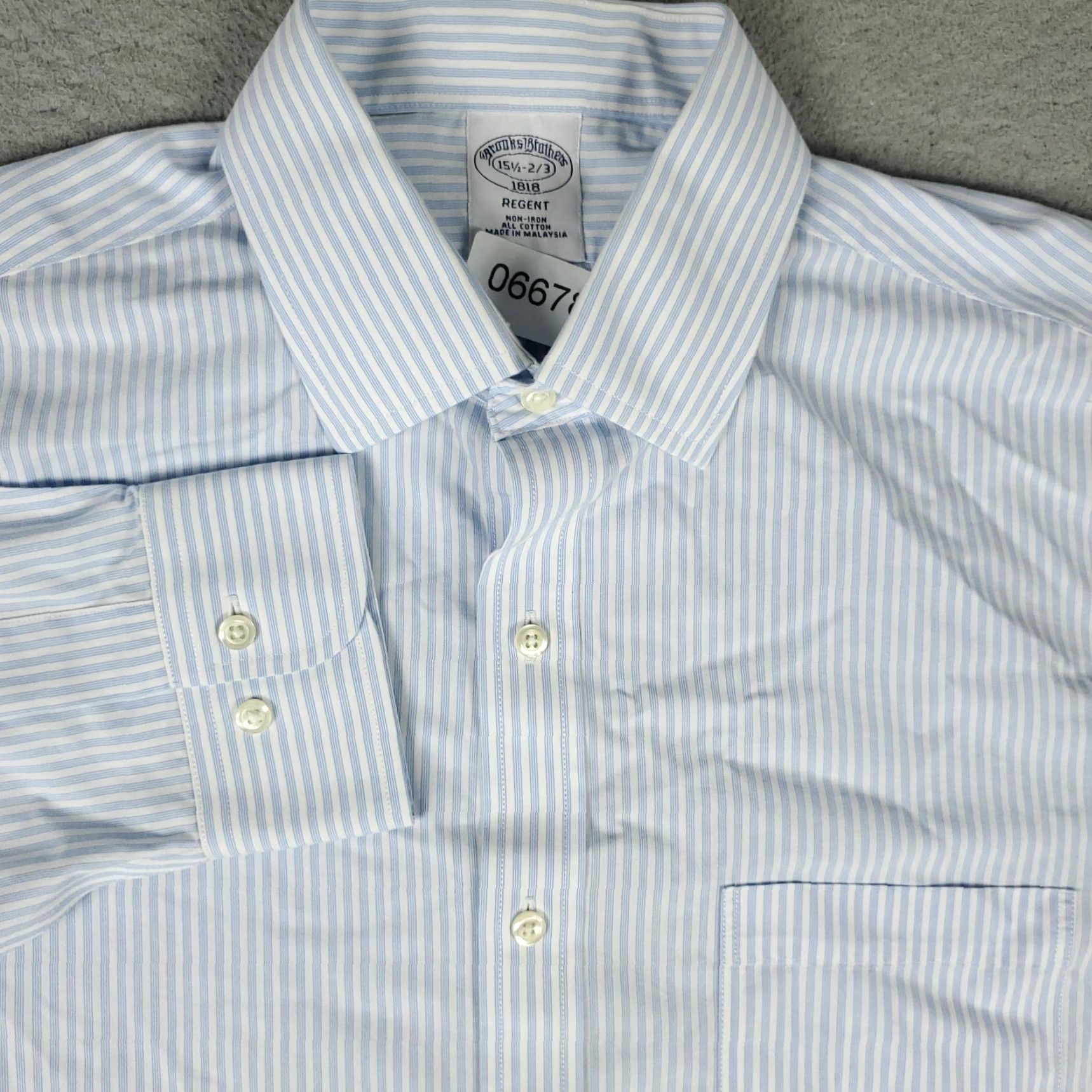 Brooks Brothers Brooks Brothers Shirt Mens 15.5 Blue Striped Regent Dress Button Up Long Sleeve Shirt Mens 15.5 Blue Striped Regent Dress Button Up Long Sleeve Size 42R - 2 Thumbnail