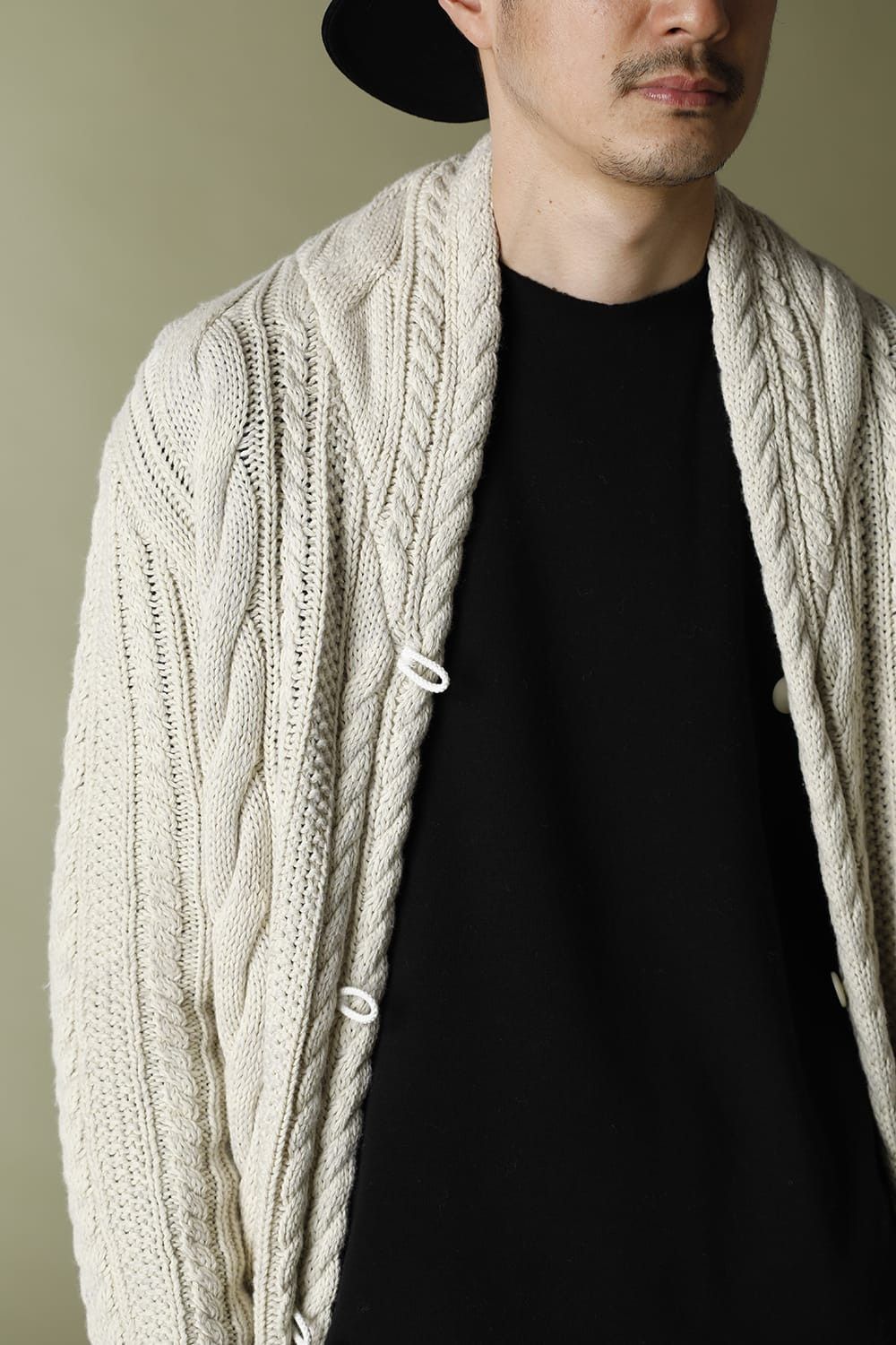 RIPVANWINKLE Alan Carde Off White Cotton-Wool Cardigan (japanese size 5) Size US XL / EU 56 / 4 - 1 Thumbnail
