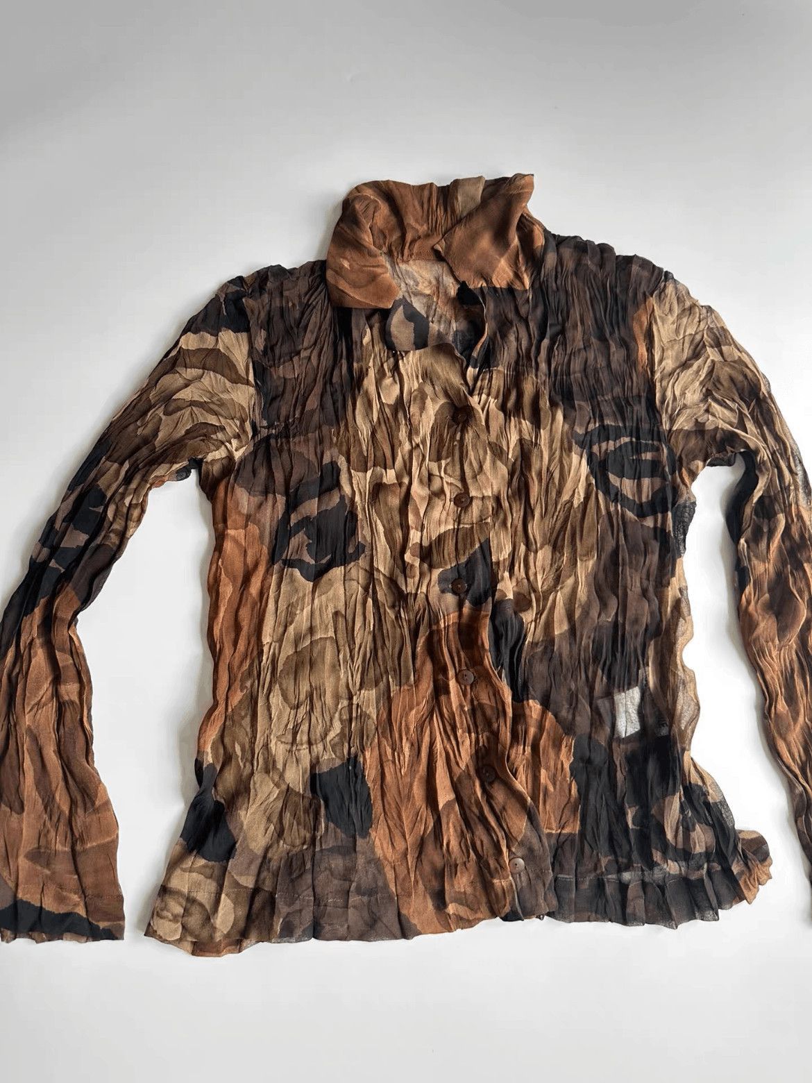Issey Miyake Vintage Issey Miyake Falling Leaves Shirt-2508 Size US L / EU 52-54 / 3 - 4 Thumbnail