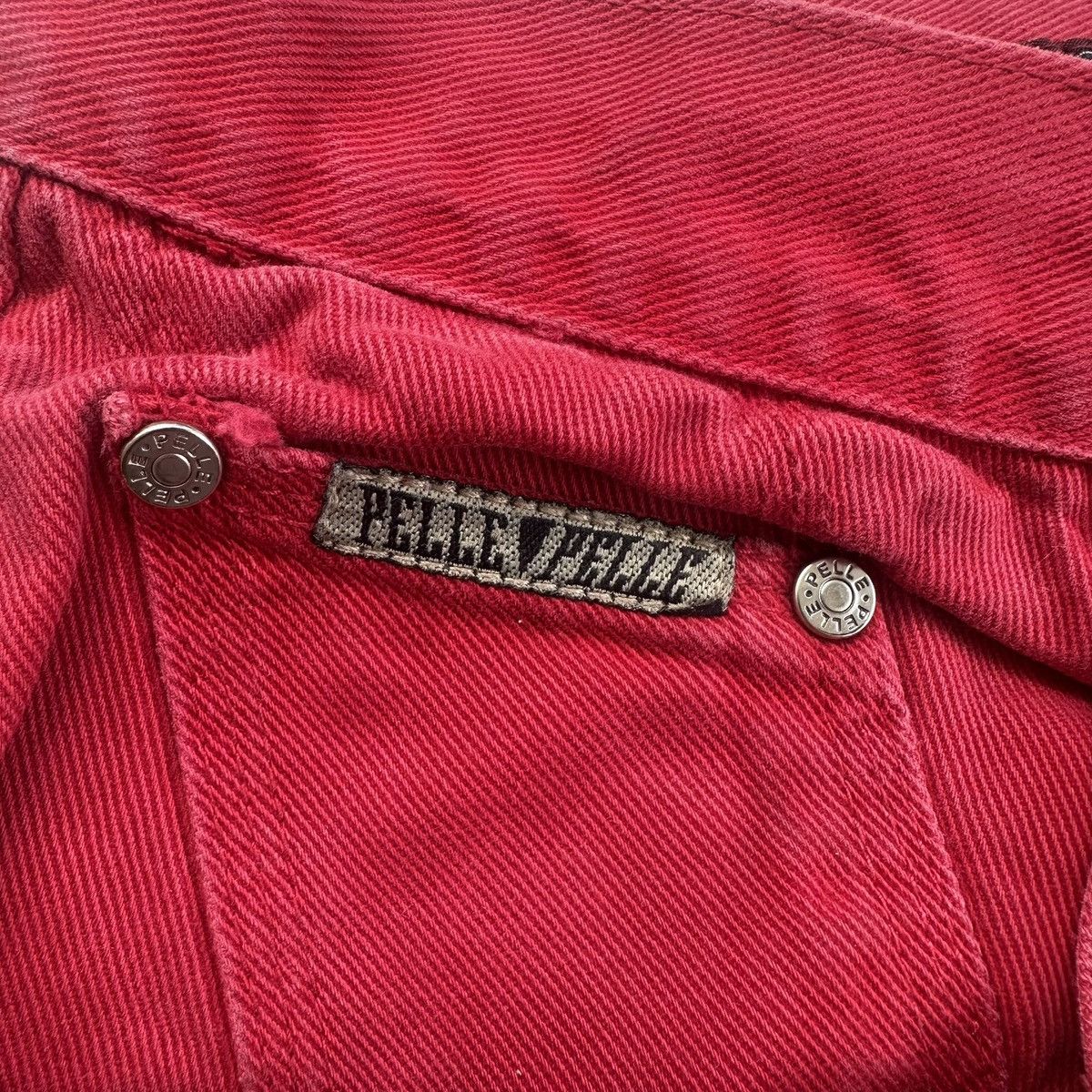 Pelle Pelle Red Vintage Baggy Pelle Pelle Embroidered Jeans Size US 34 / EU 50 - 4 Thumbnail
