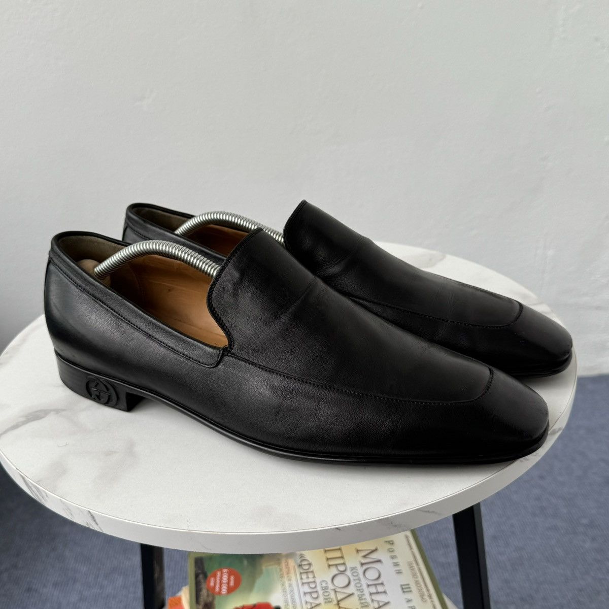 Gucci Vero Cuoio Leather Black Shoes, Men's (Size 10)