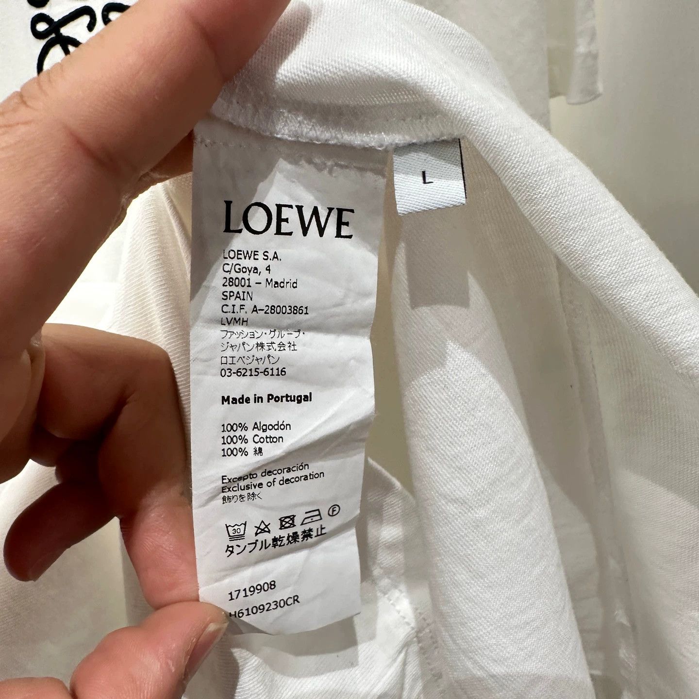 Loewe Loewe apr376 Logo Embroidered SS Tee L Size L / US 10 / IT 46 - 4 Thumbnail