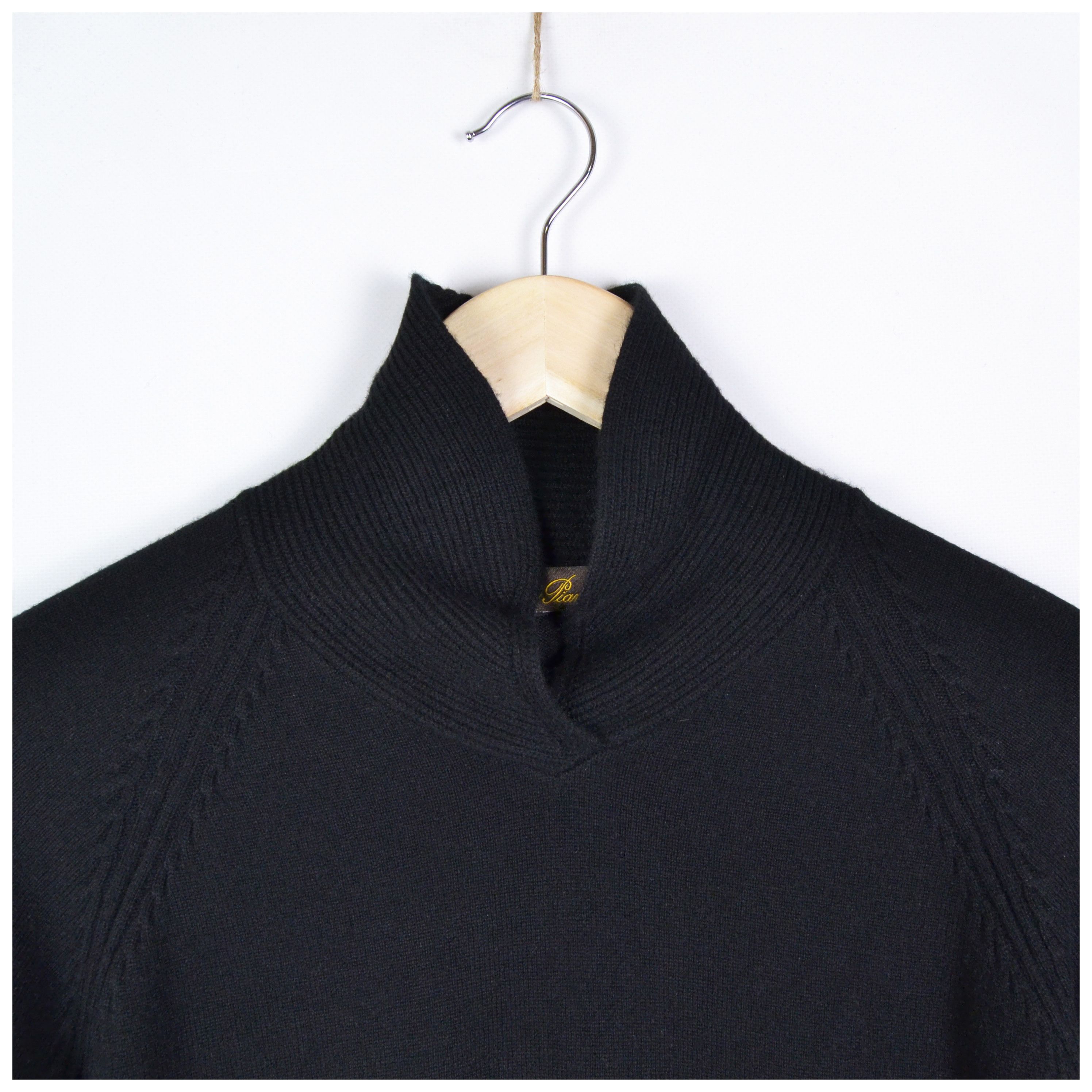 Loro Piana Vintage Loro Piana Black Cashmere Shawl Collar Sweater Size XL / US 12-14 / IT 48-50 - 15 Thumbnail