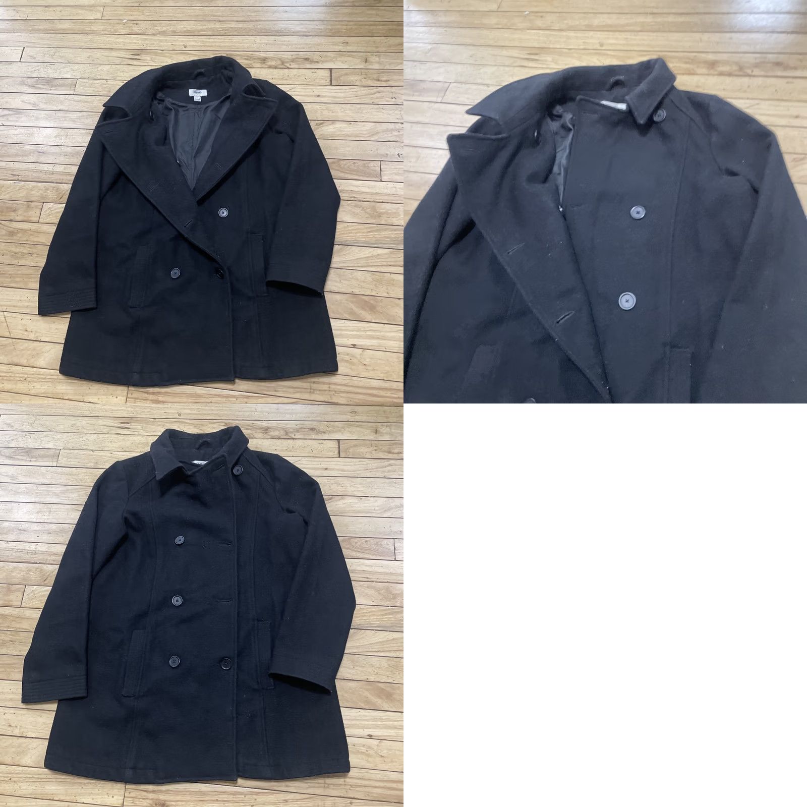 Old Navy VINTAGE Old Navy Wool Blend Coat Adult L Black Double Breasted Naval Lined Pockets Y2K Mens Womens Unisex Adults Coat Size US L / EU 52-54 / 3 - 11 Thumbnail