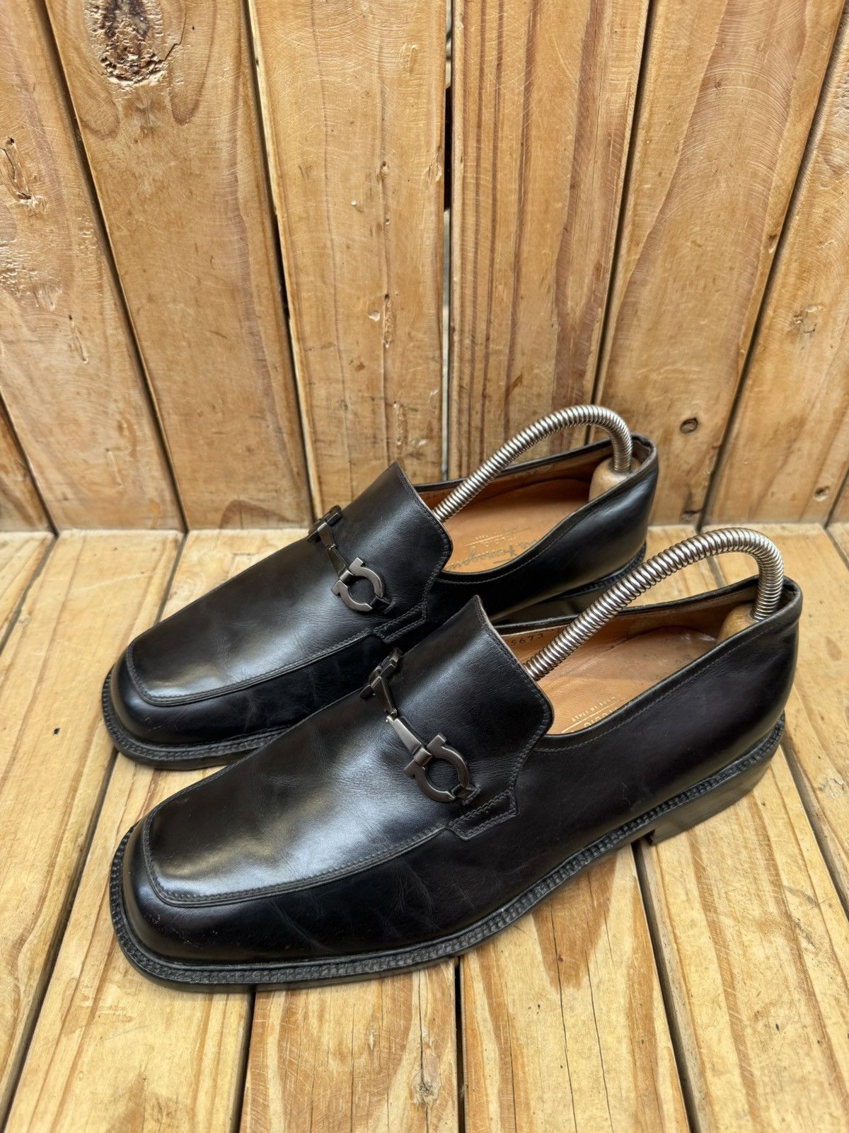 Salvatore Ferragamo Salvatore Ferragamo Black Men’s Leather Loafers Sz US 7.5 EE Size US 7.5 / EU 40-41 - 14 Thumbnail