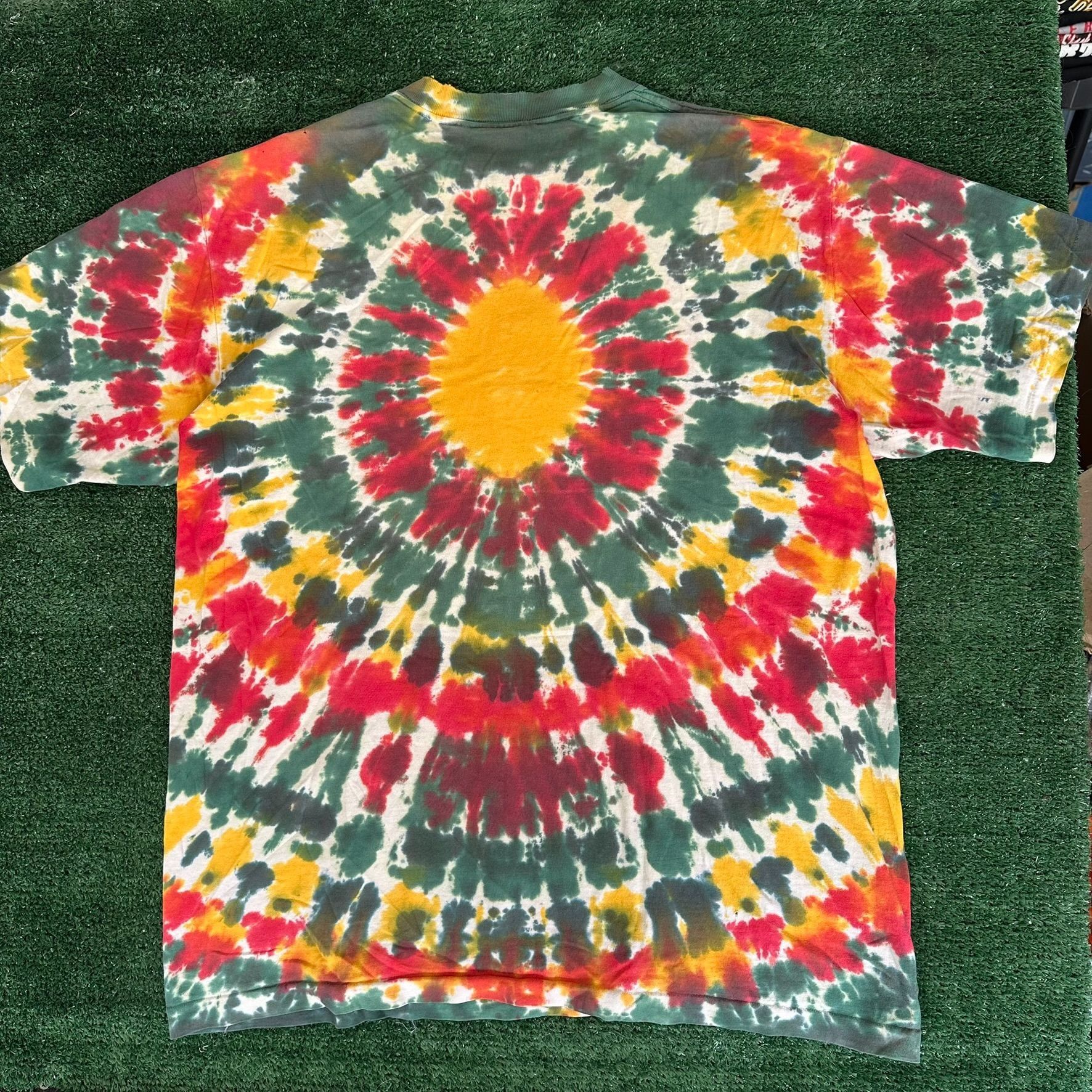 Vintage Vintage 90s Eye-Dye Rasta Frog T-Shirt Tie Dye Festival Skat Size US XL / EU 56 / 4 - 7 Thumbnail