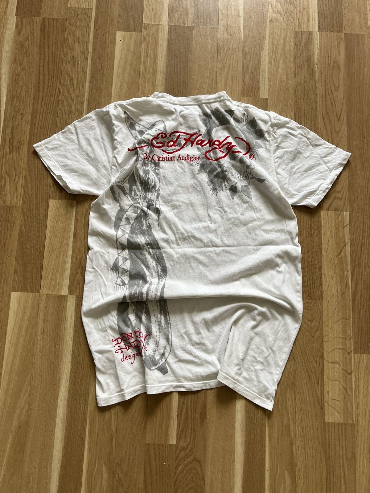 Ed Hardy Ed hardy vintage t shirt skull avant garde punk 90s Size US L / EU 52-54 / 3 - 5 Thumbnail