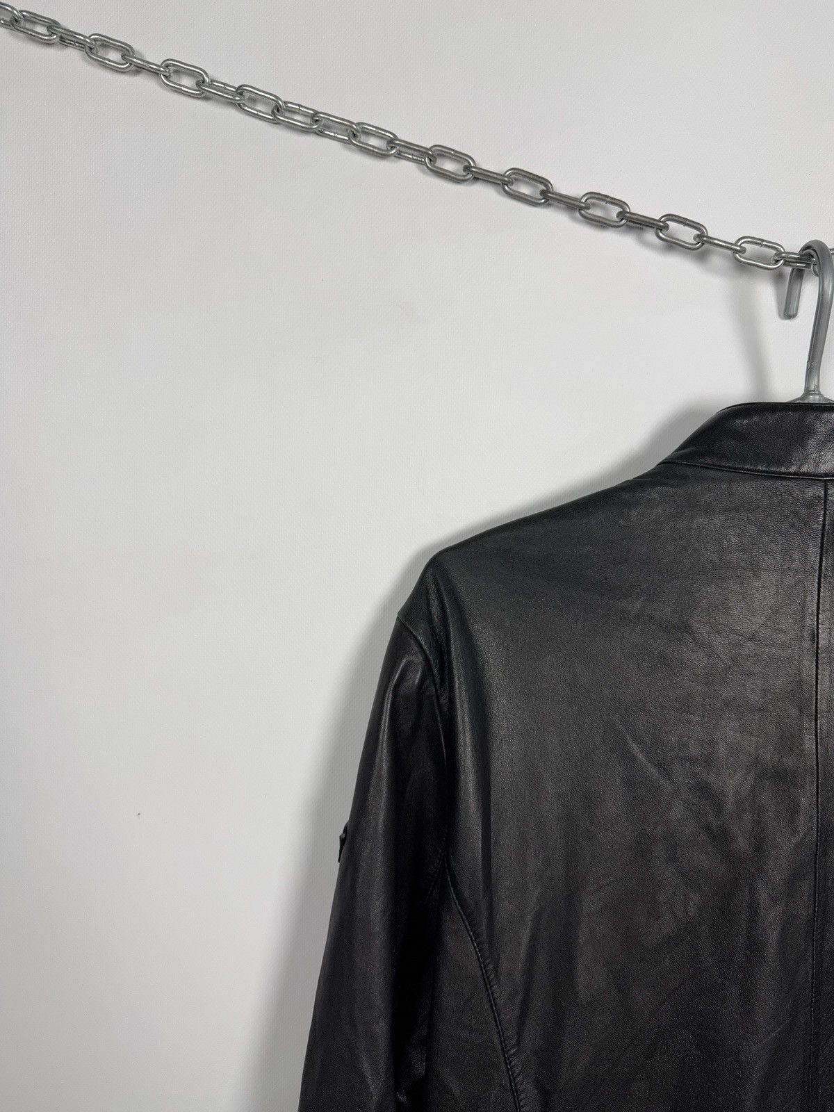 Emporio Armani Emporio Armani Leather Jacket Full Zip Biker Style Size 50 Size US S / EU 44-46 / 1 - 13 Thumbnail