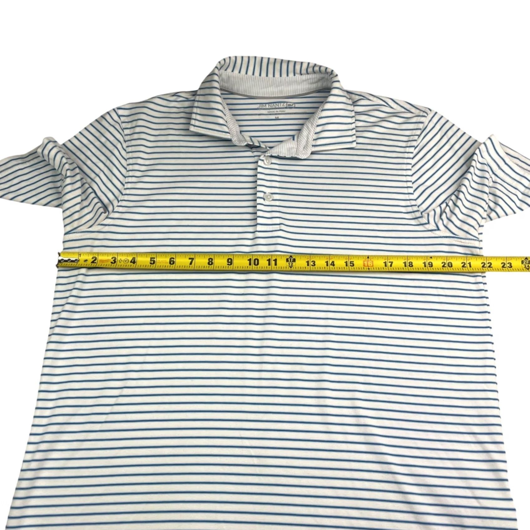Vineyard Vines Vineyard Vines Jim Nantz Men's Polo Shirt Blue Stripe S/S Medium Regular Polo Shirt Mens Size US M / EU 48-50 / 2 - 5 Thumbnail