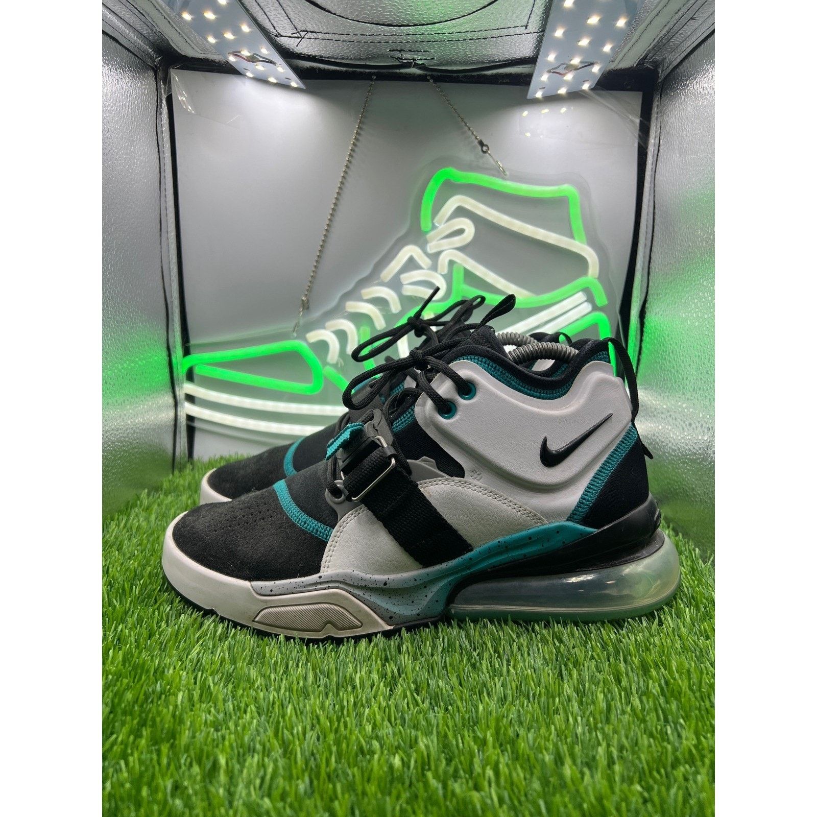 Nike Nike Air Force 270 Black Hyper Jade Silver Mens Size 6.5 Size US 6.5 / EU 39-40 - 1 Thumbnail
