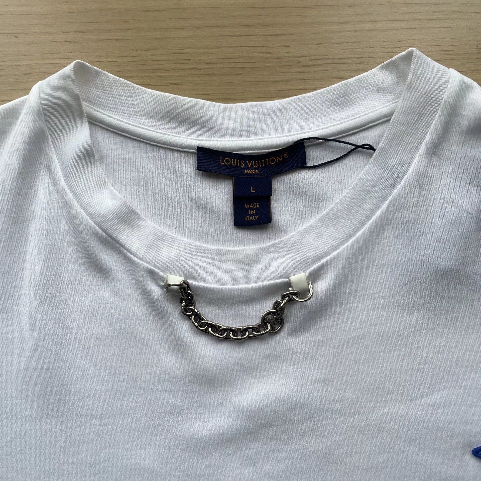 Louis Vuitton LV SS23 Logo Crewneck Short Tee Women's White L Size L / US 10 / IT 46 - 5 Thumbnail