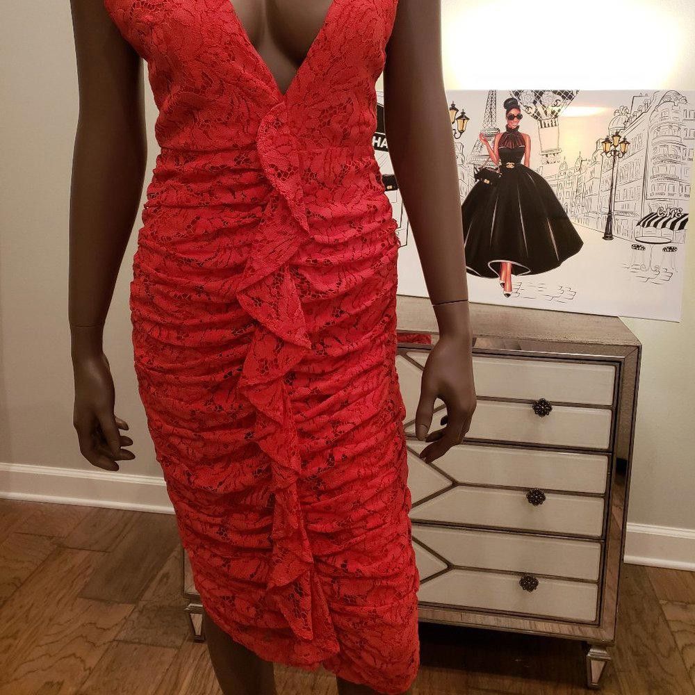 Designer Lovers + Friends Sexy Ruched Dress Size S / US 4 / IT 40 - 5 Thumbnail