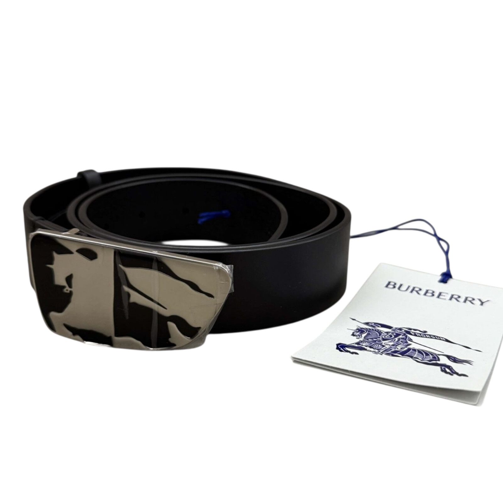 Burberry Belt Burberry Shield Buckle Black Size 34 - 5 Thumbnail