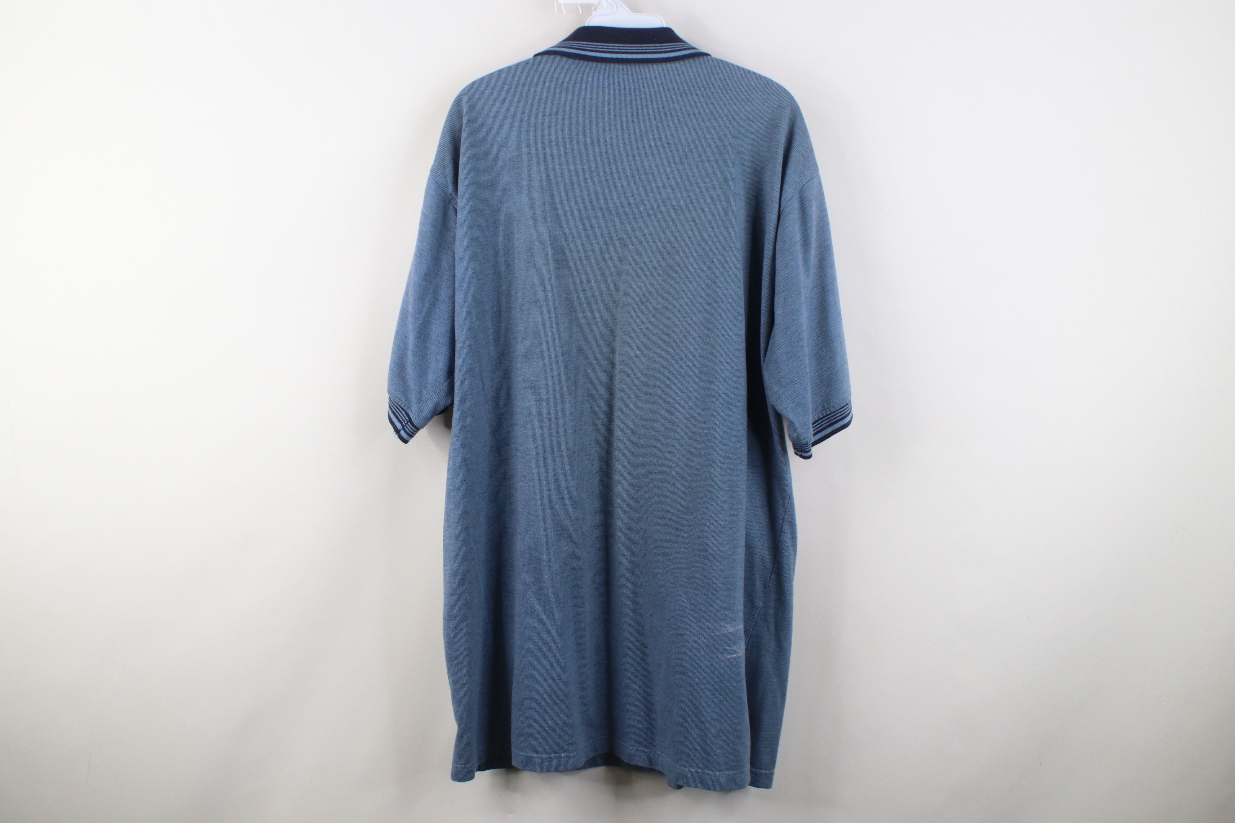 Vintage Vintage 90s Streetwear Knit Collared Golf Polo Shirt Blue Size US XL / EU 56 / 4 - 11 Thumbnail