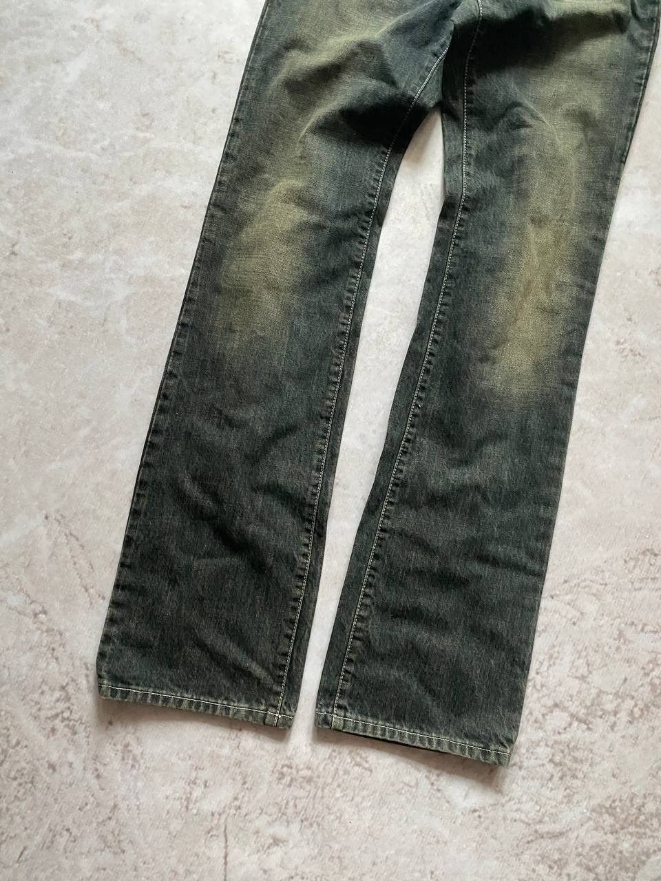 Designer Vintage MaxMara Faded Bootcut Flared Jeans Luxury Y2K Size 26" / US 2 / IT 38 - 2 Thumbnail
