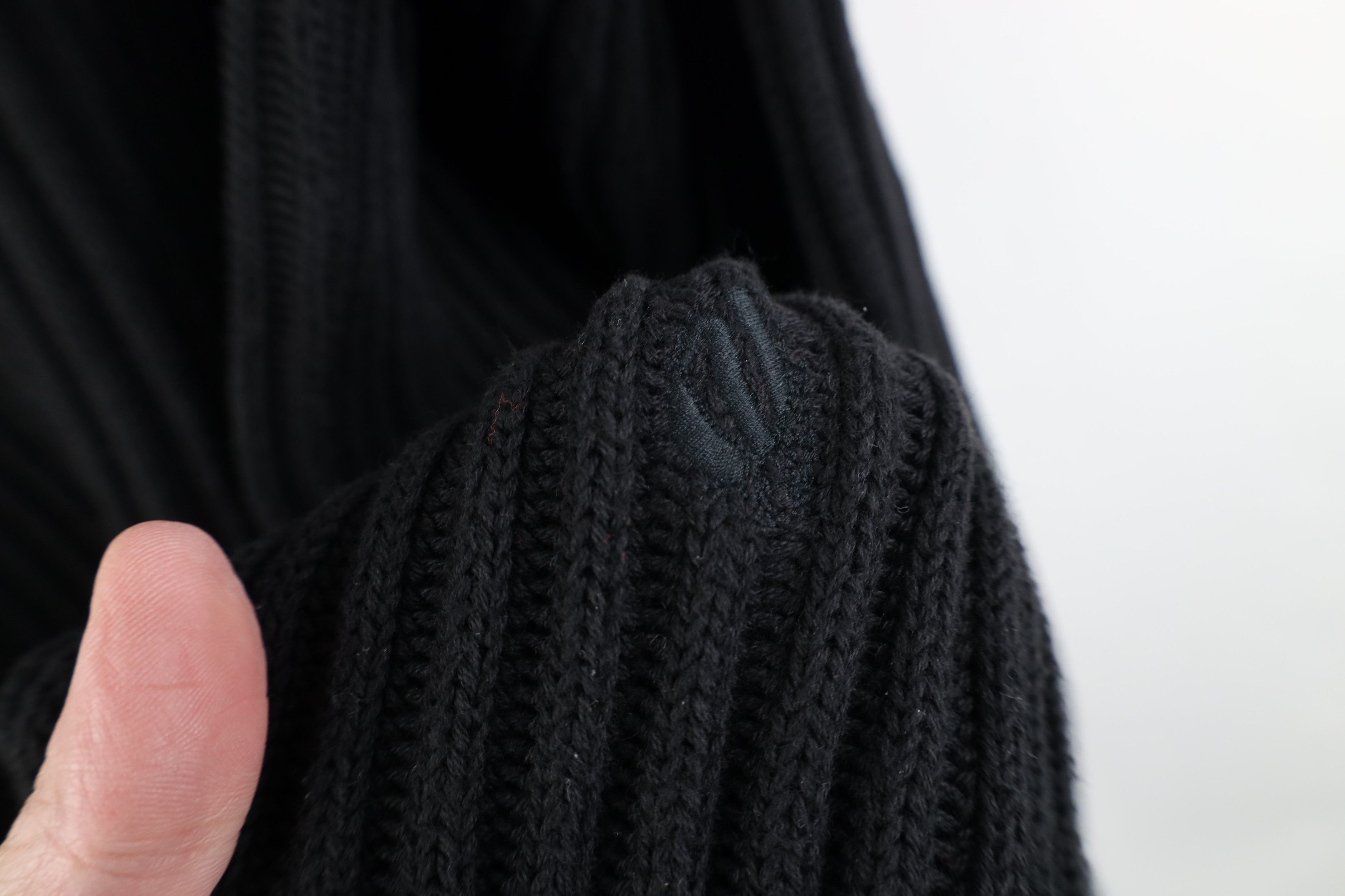 Nautica Vintage 90s Nautica Chunky Cotton Ribbed Knit Sweater Black Size US L / EU 52-54 / 3 - 4 Thumbnail