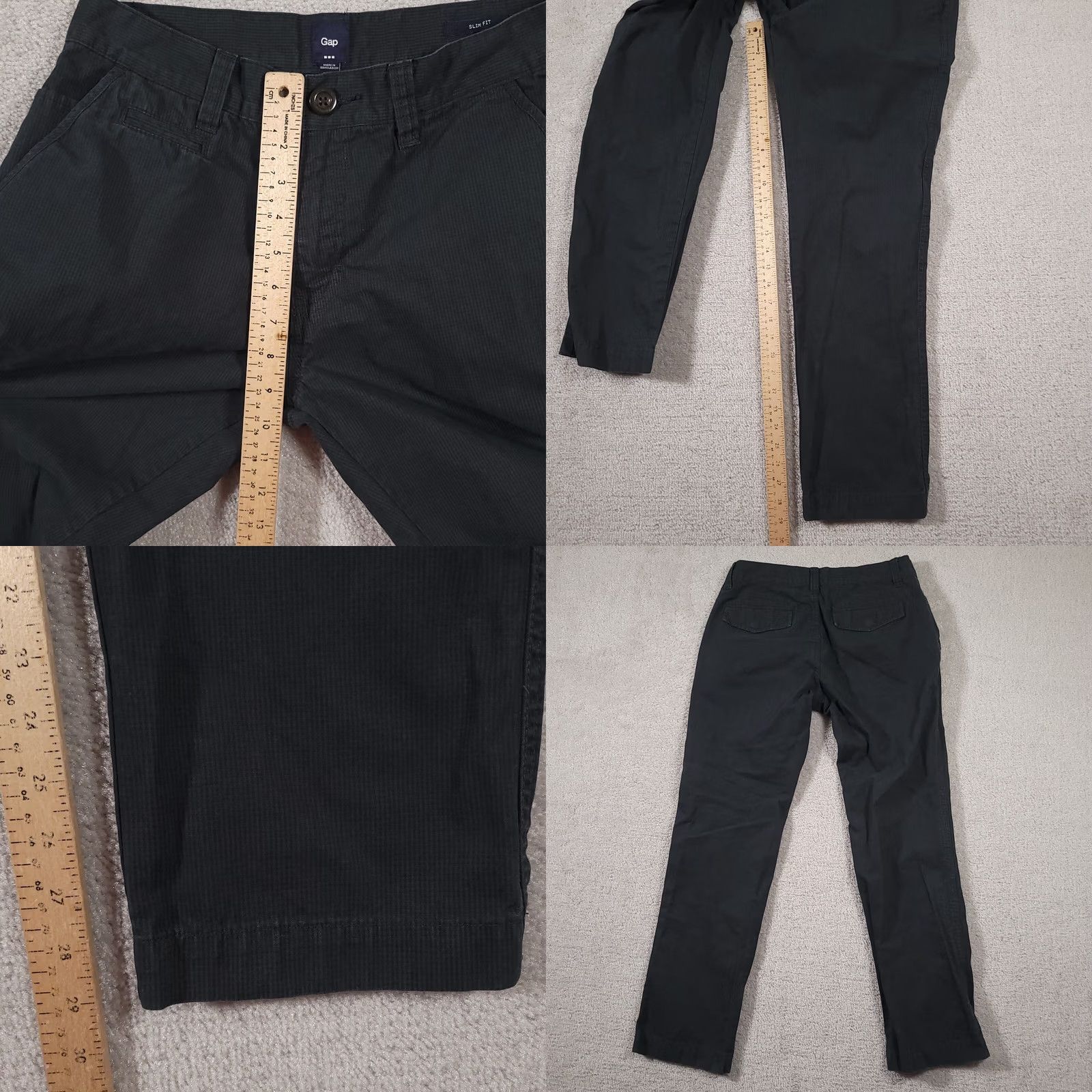 Gap Gap Slim Fit Casual Dress Pants Mens 30x30 Gray Striped Straight Leg Workwear Pants Size US 30 / EU 46 - 8 Thumbnail