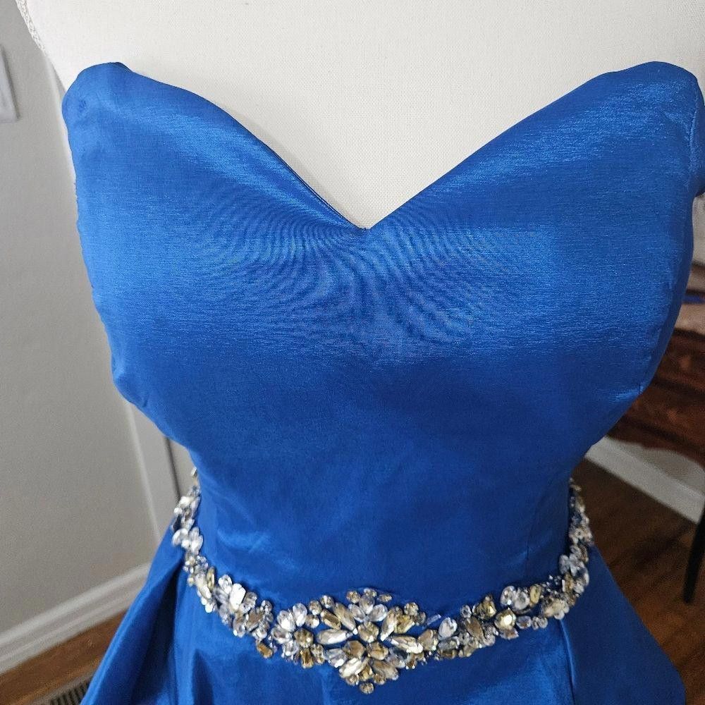 Designer Stunning Mac Duggal Blue Prom/Pageant Gown Size XL / US 12-14 / IT 48-50 - 6 Thumbnail