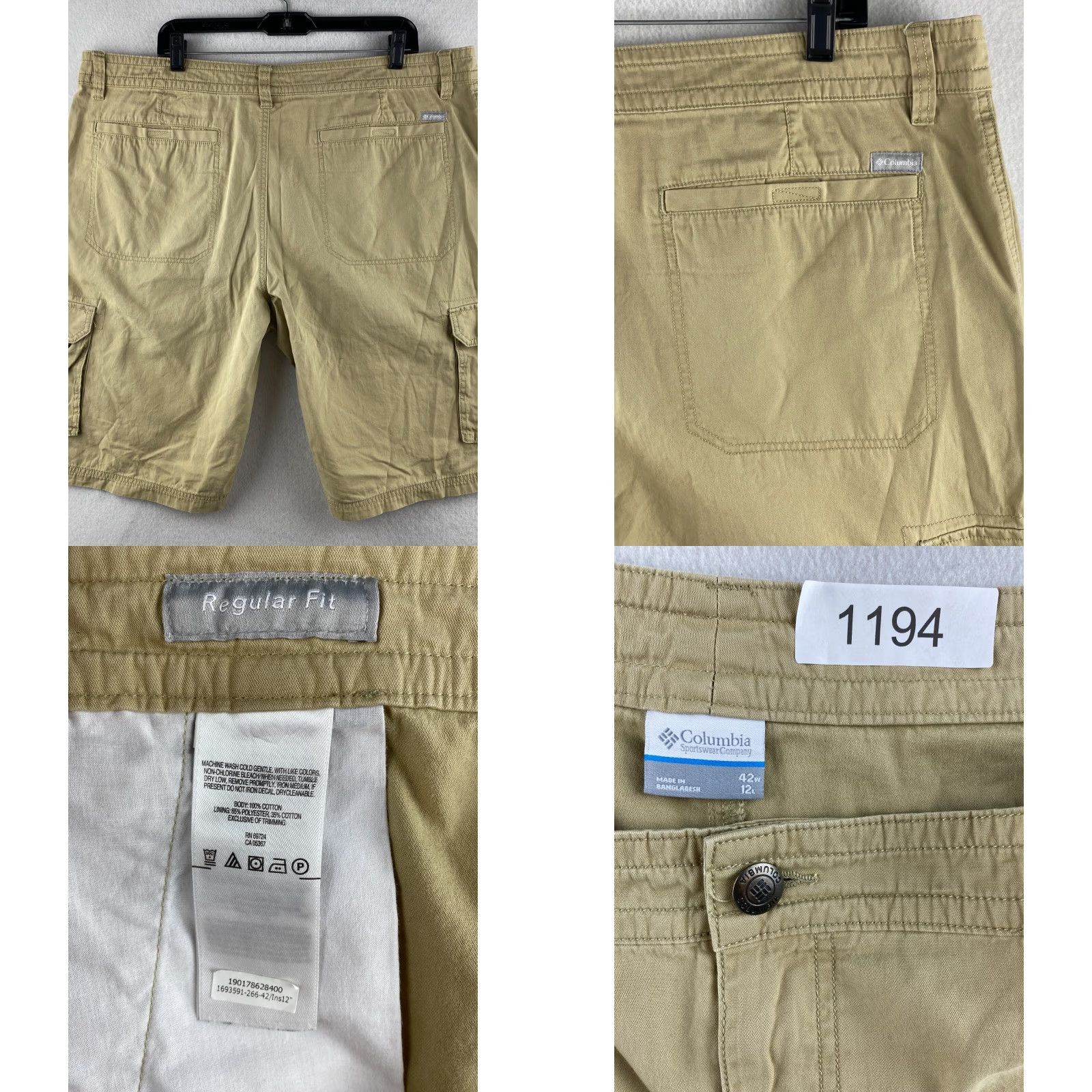 Vintage Columbia Cargo Shorts Mens 42 Beige Khaki Hiking Camping Casual Outdoors Wear Shirt Size US 42 / EU 58 - 8 Thumbnail