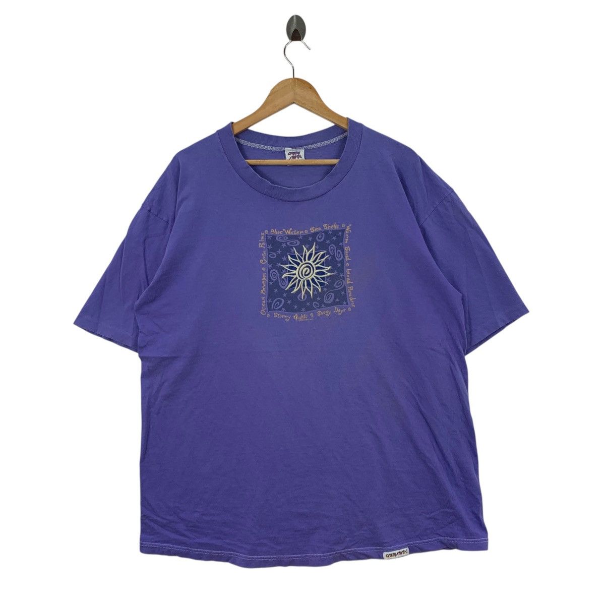 Vintage Vintage 90s HAWAII CRAZY SHIRT Starry Sunny Day Usa Tshirt Size US XL / EU 56 / 4 - 1 Thumbnail