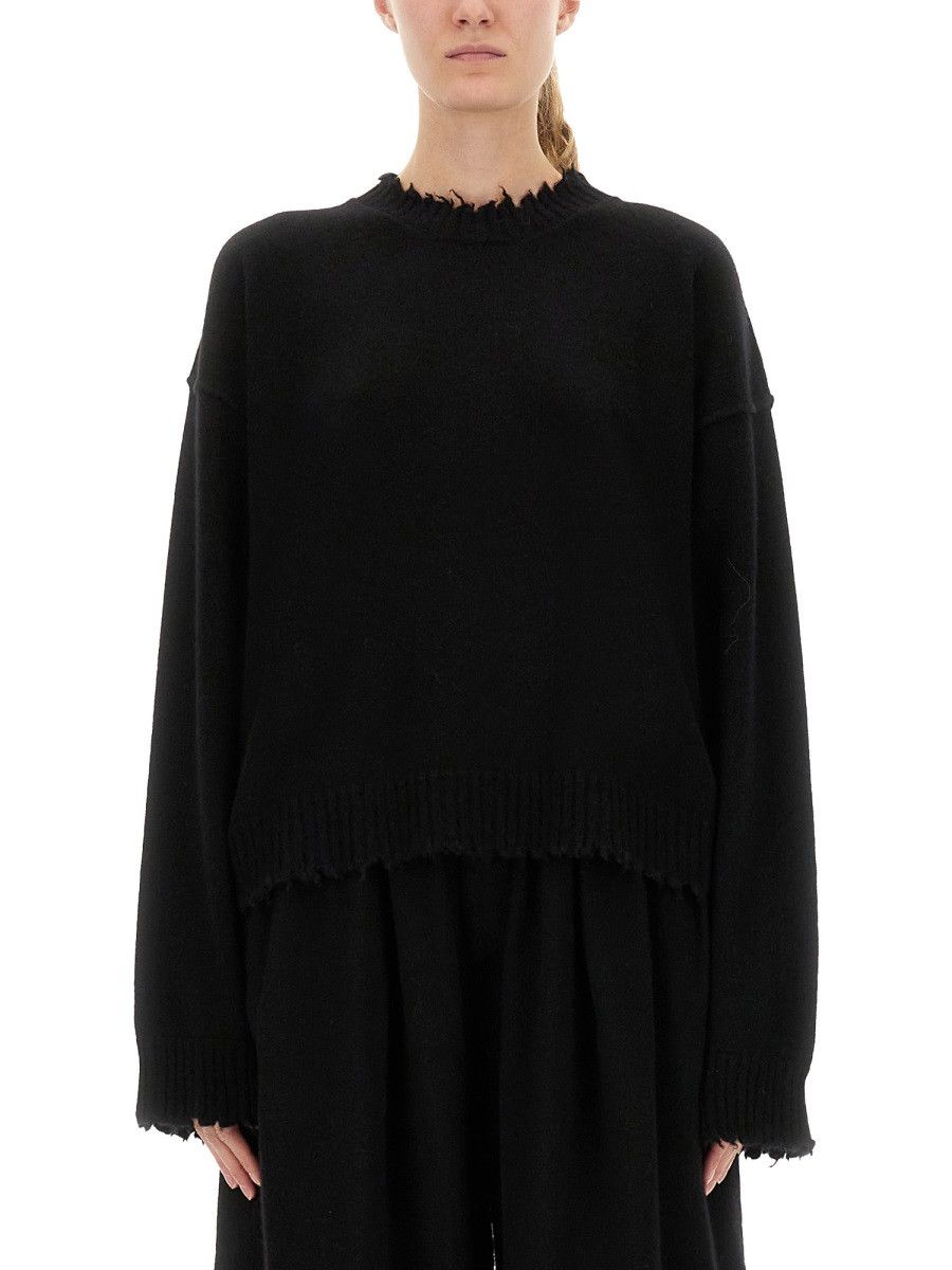 Uma Wang UMA WANG CASHMERE SWEATER WITH BANGS - BLACK Size M / US 6-8 / IT 42-44 - 1 Thumbnail