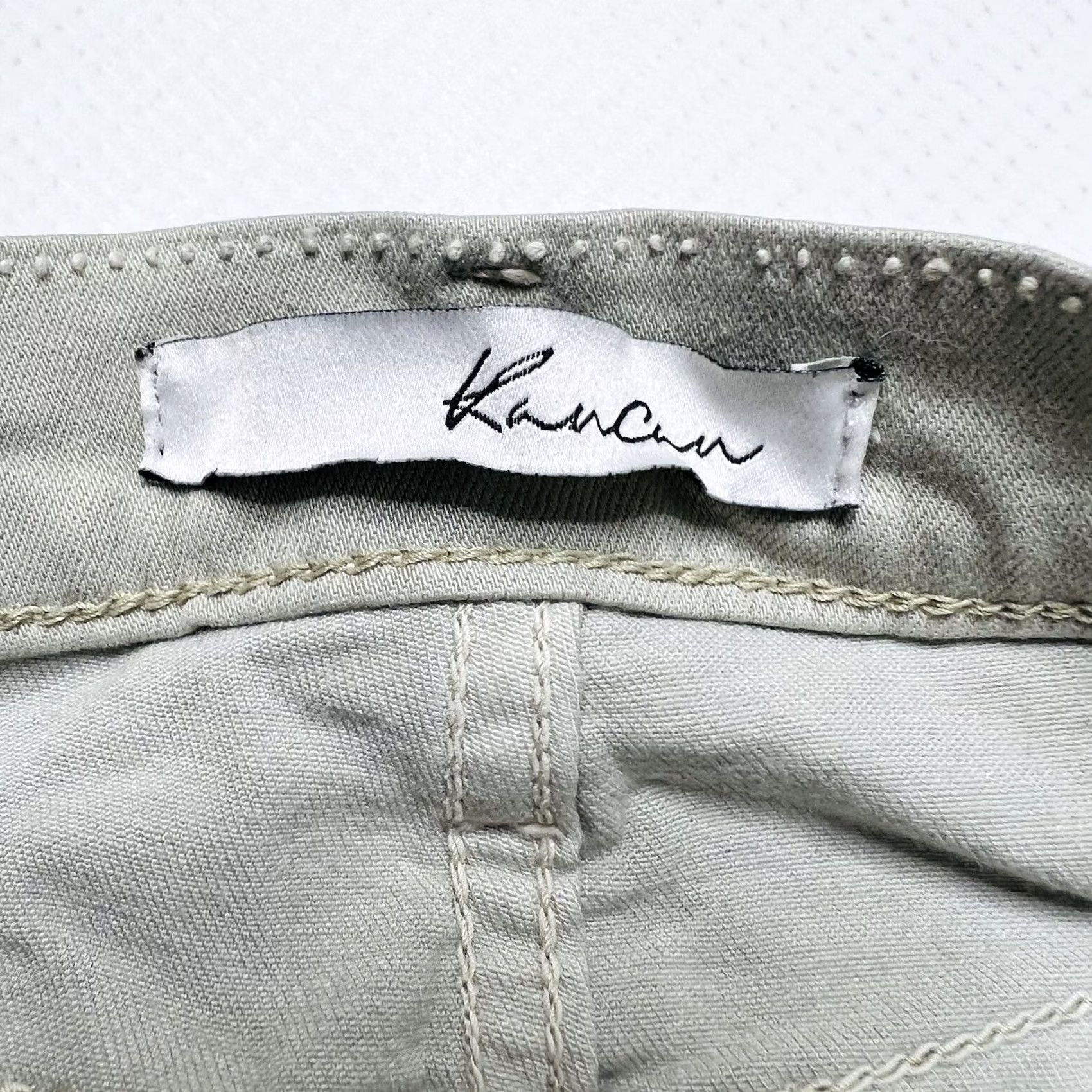Vintage KanCan Estilo Moto Jeans Women's Skinny Jeans 24x29 Sage Green Low Rise 5-Pocket Design Mens Women Brand KanCan Size 42" / US 20 - 5 Thumbnail
