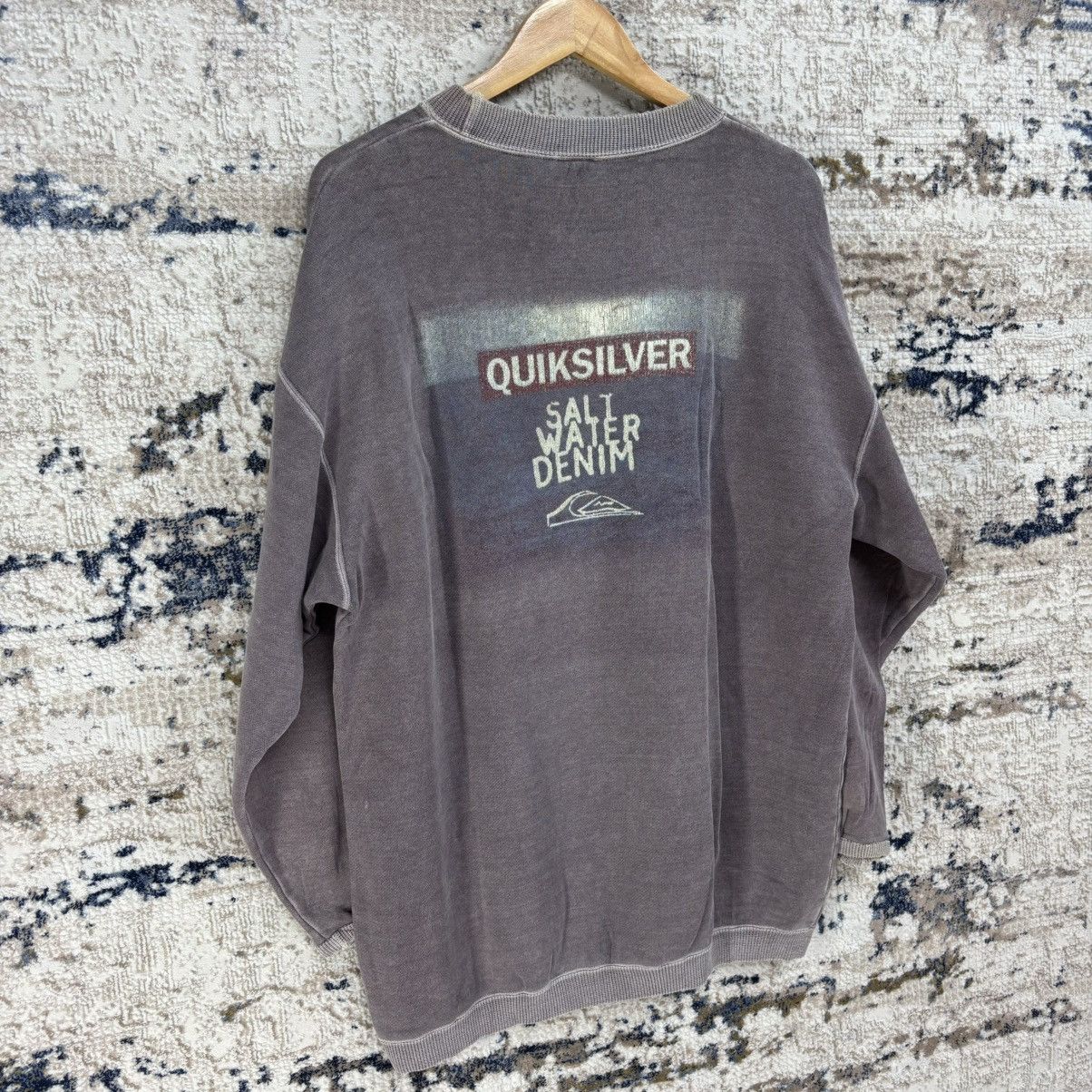 Quiksilver × Vintage Vintage Quiksilver Salt Water Denim Crewneck Sweatshirt Size US L / EU 52-54 / 3 - 12 Thumbnail
