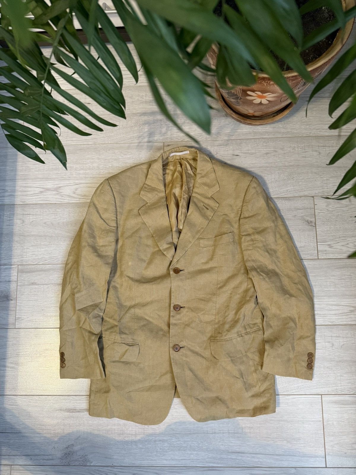 Ermenegildo Zegna Vintage Ermenegildo Zegna linen blazer Size 38L - 1 Thumbnail