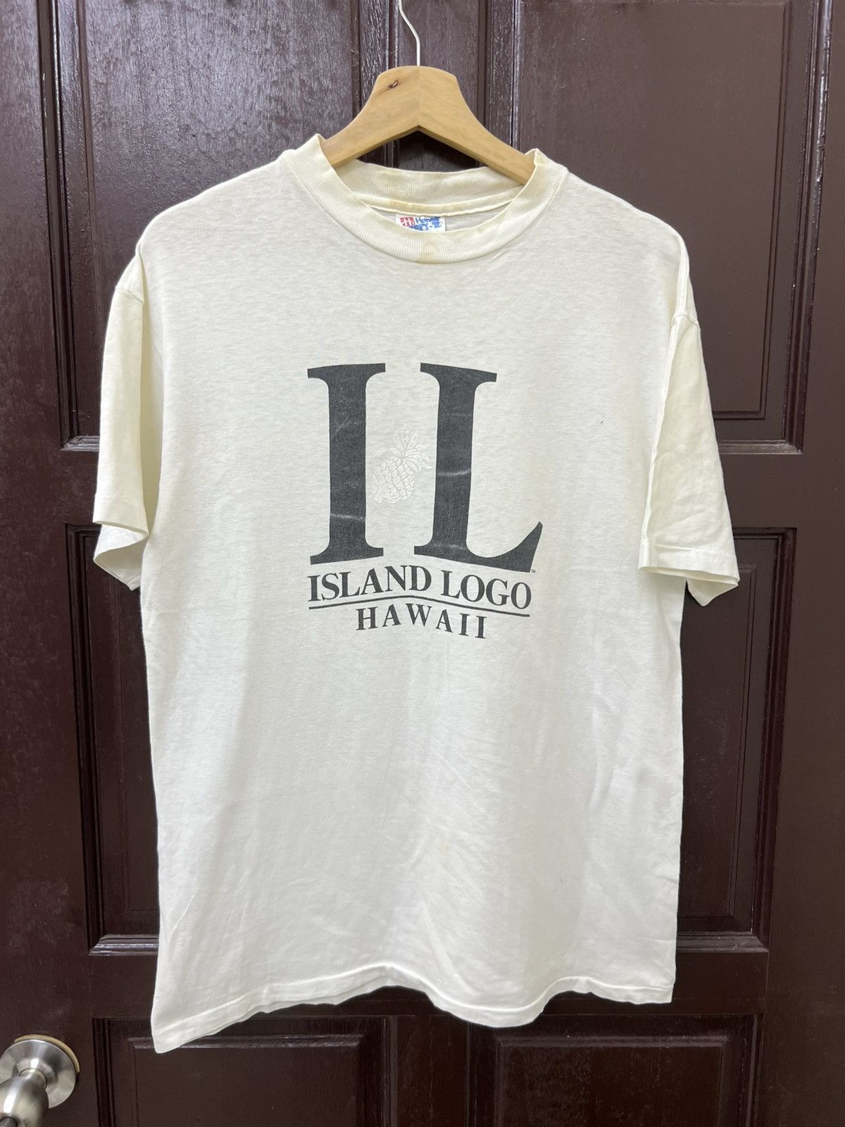 Hanes Vintage Thrashed 90s Hanes Tag Island Logo Hawaii Tee Size US M / EU 48-50 / 2 - 1 Thumbnail