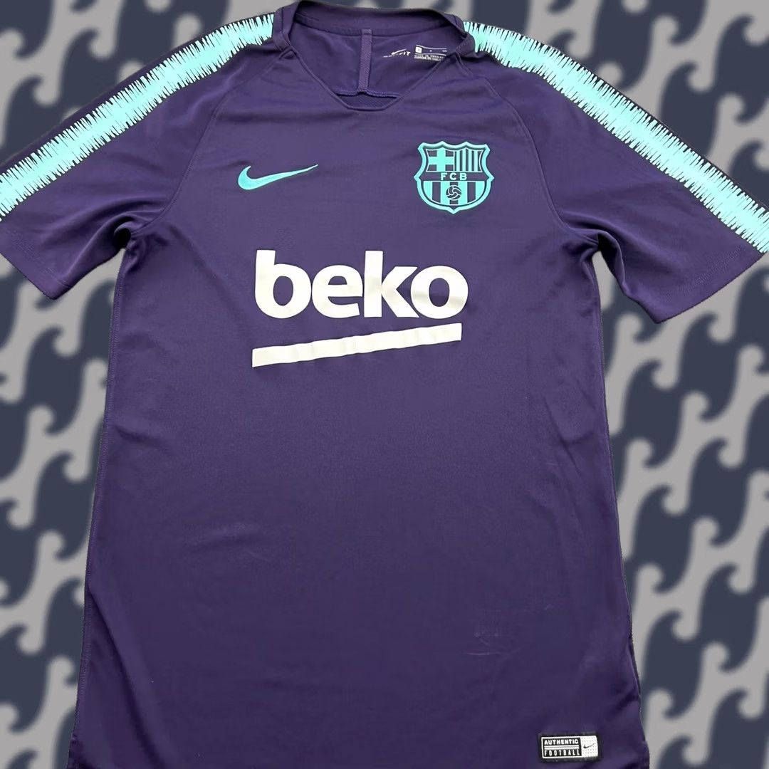 Nike Nike Barcelona 2018 2019 Training Jersey Mens Small Shirt Blue Football T-Shirt Athletic Moisture Wicking Quick Dry Size US S / EU 44-46 / 1 - 1 Thumbnail