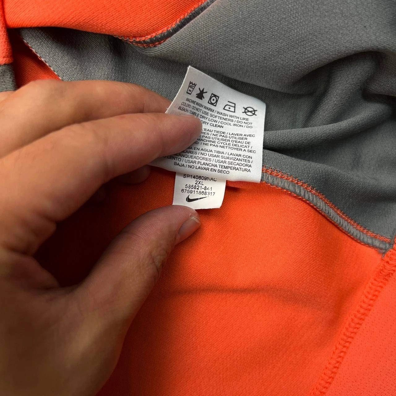 Nike Nike Golf Dri-Fit Polo Shirt Men Orange Gray Collared 2XL Size US XXL / EU 58 / 5 - 7 Thumbnail
